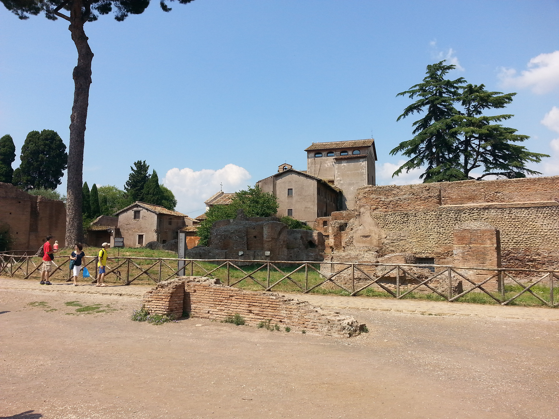 The Church of San Bonaventura al Palatino is a small 17th century church building in Rome built on Via Marco Colidio the Palatine Hill. It is a Franciscan monastery church built by Francesco Barberini on the request of the Blessed Bonaventura Gran and was completed in 1689. 