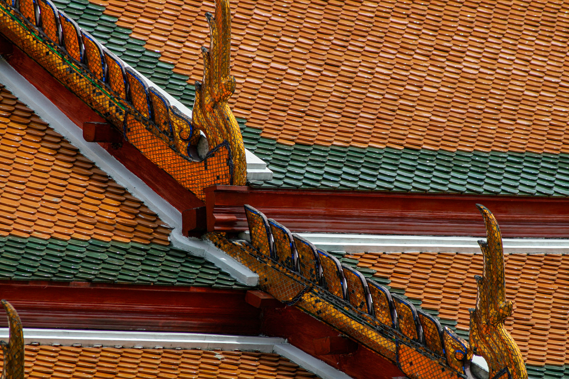 Architectural detail, Wat Arun, Temple of Dawn, Bangkok, Thailand 