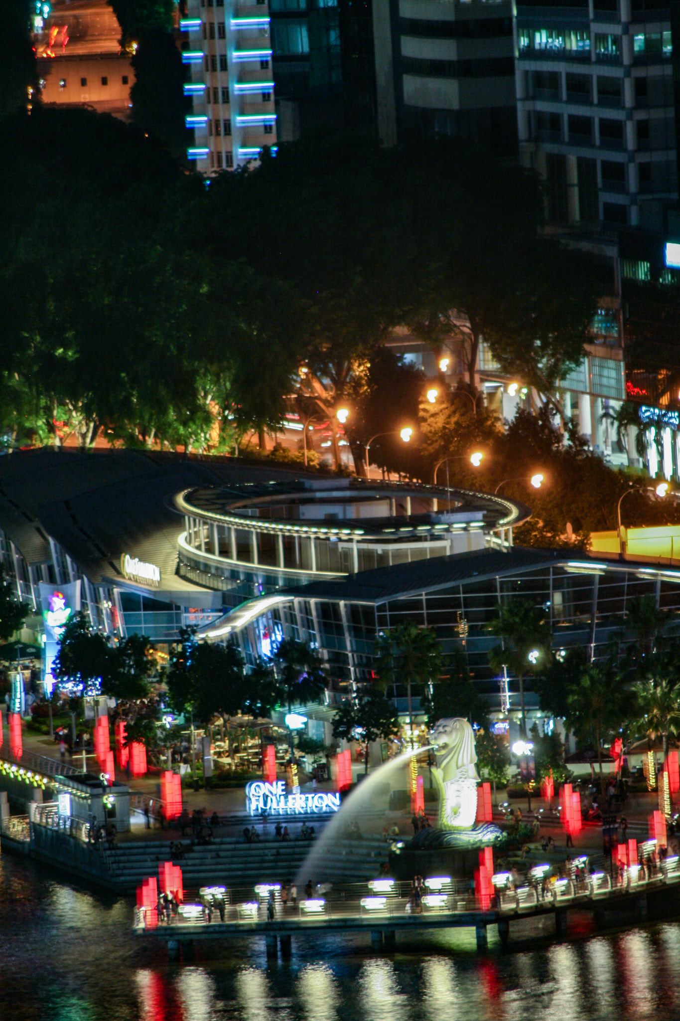 Singapore's Merlion - Mythical creature combining a mermaid and a lion and who is supposed to keep watch over the city’s waters and bring wealth and good fortune to its citizens.