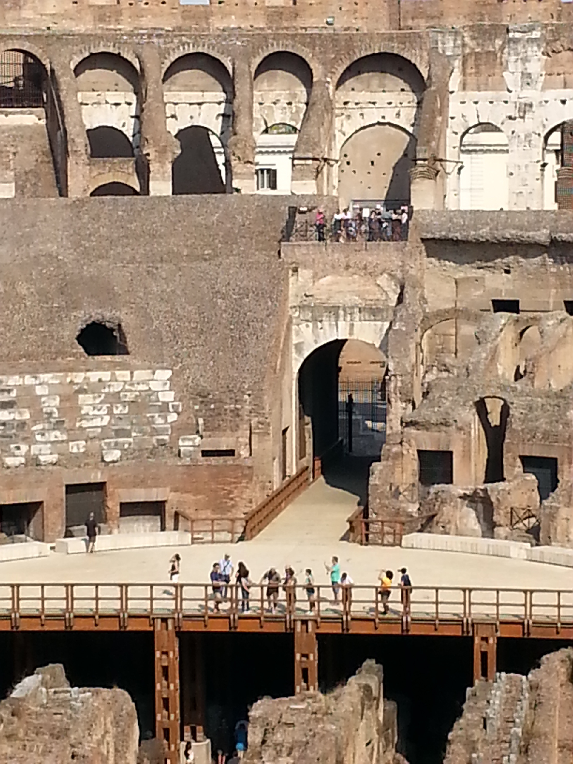The podium above the archway is where the Emperor would sit during events.