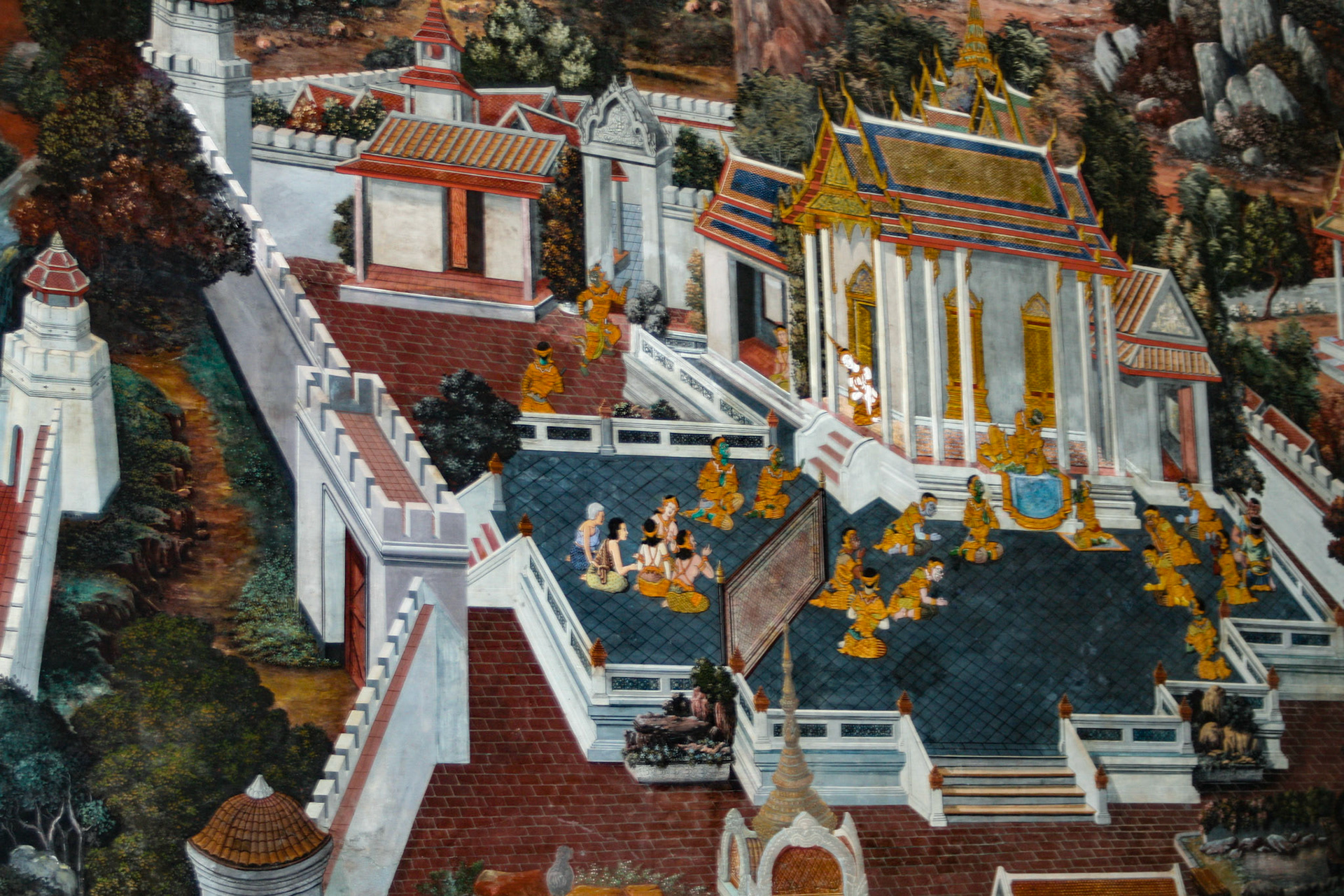 Mural - Wat Phra Kaew, Temple of the Emerald Buddha