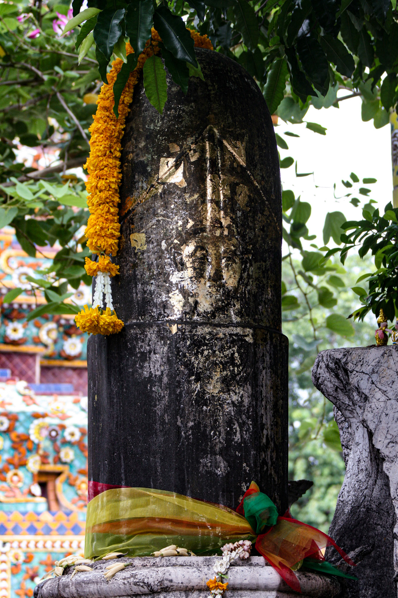 About LOVE. Shiva linga. Wat Pho. Thailand.