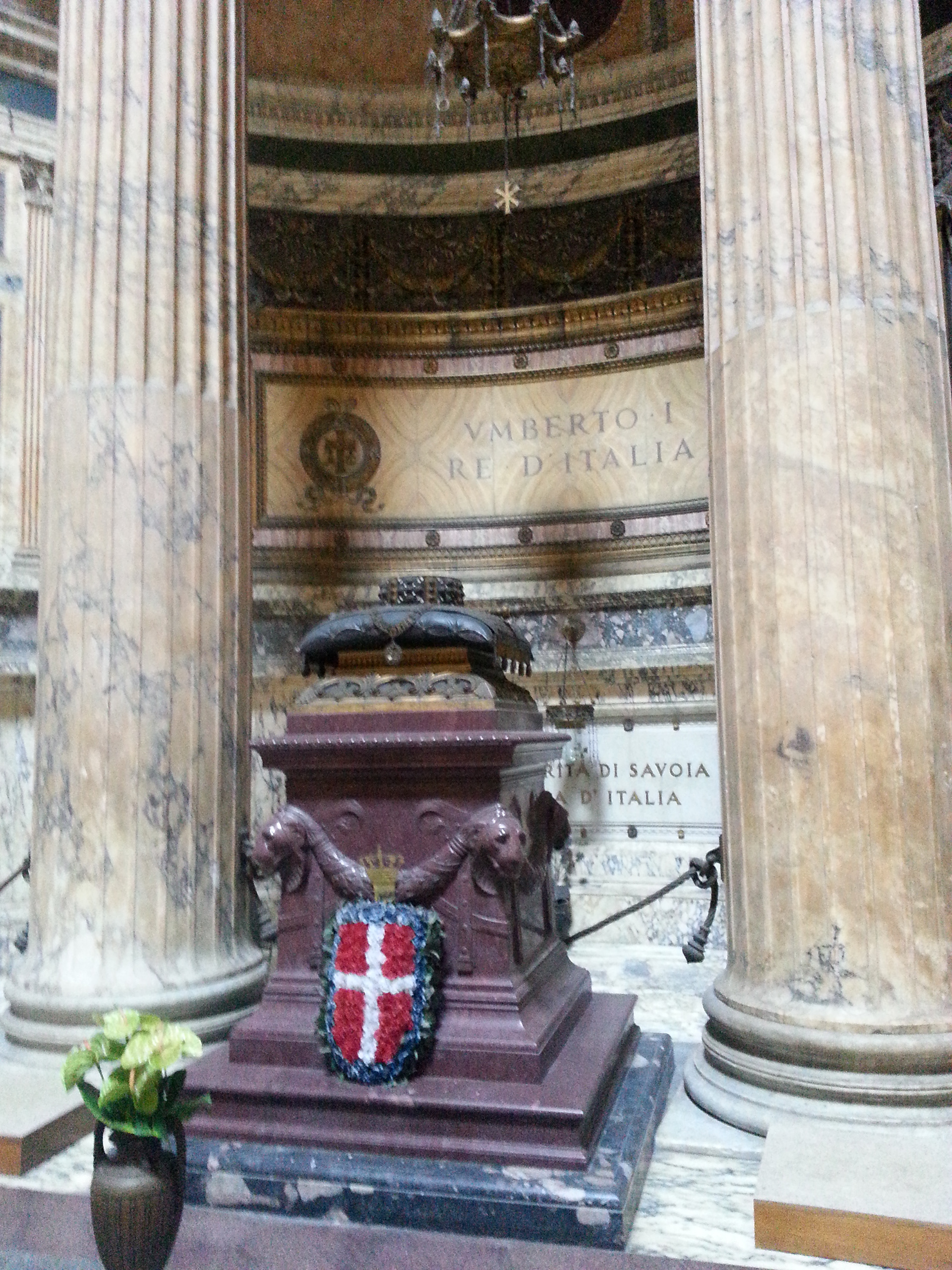 The tombs of King Umberto I and Queen Margherita of Savoy (in Italian, Margherita di Savoia) were created in 1910, according to a project by the architect Giuseppe Sacconi. They are in the sixth chapel of the Pantheon in Rome, first dedicated to the Archangel Michael and then to Saint Thomas the Apostle. 