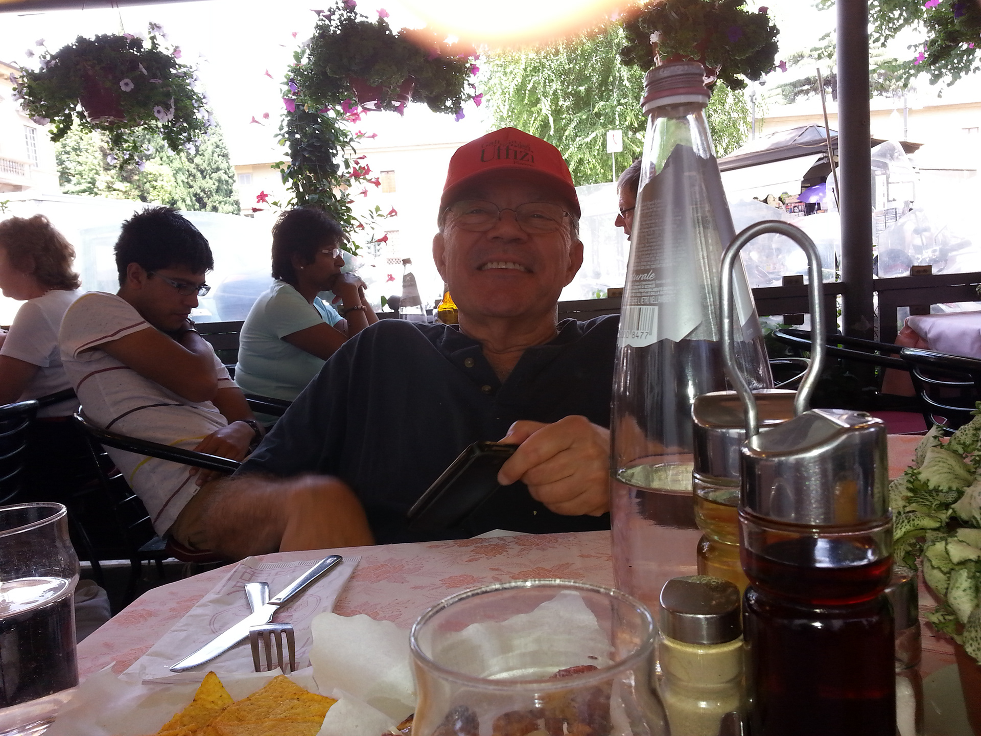 David Soileau in a local cafe in Florence, Italy.