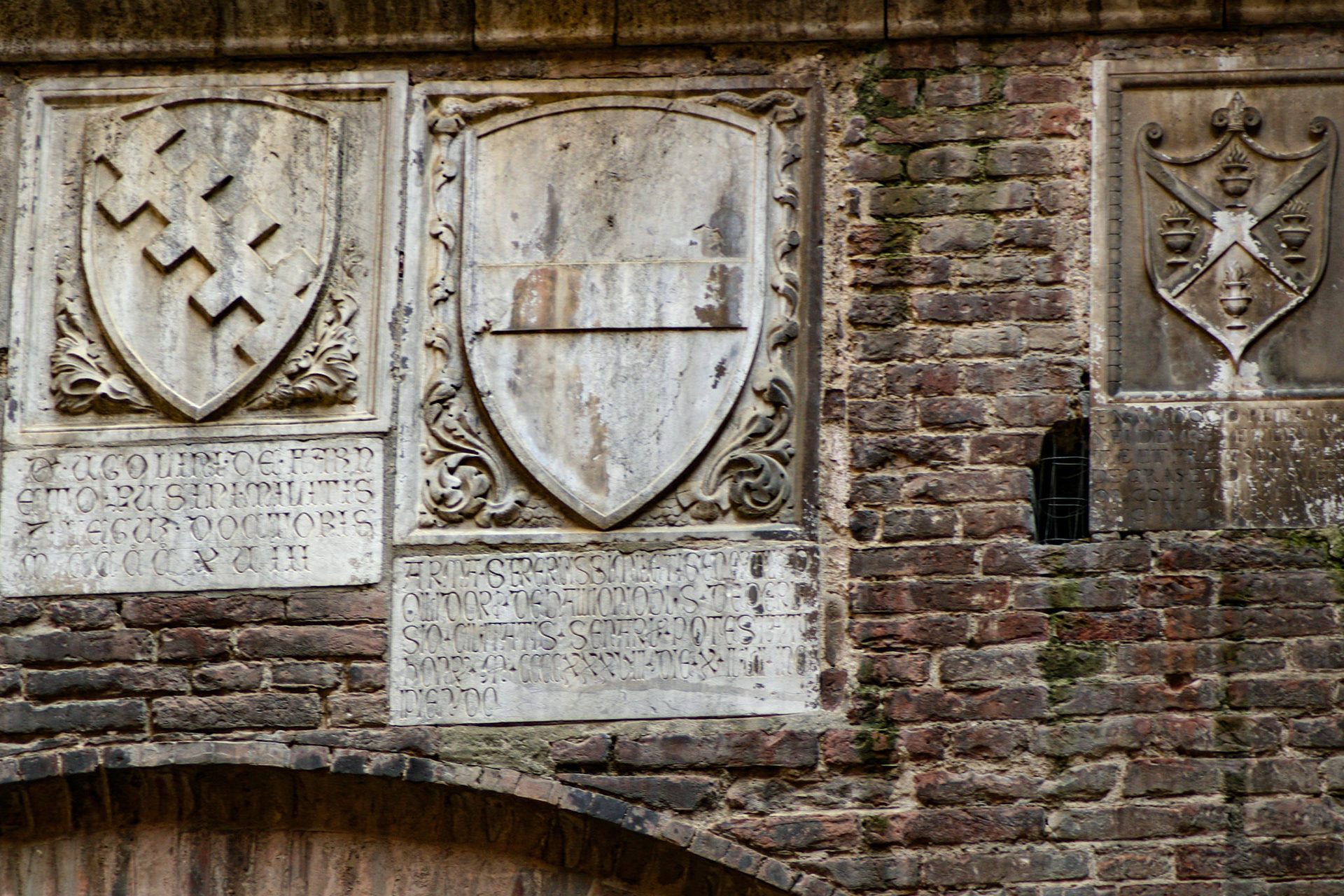 Cortile del Podesta, Courtyard of Palazzo Pubblico in Siena. Italy 