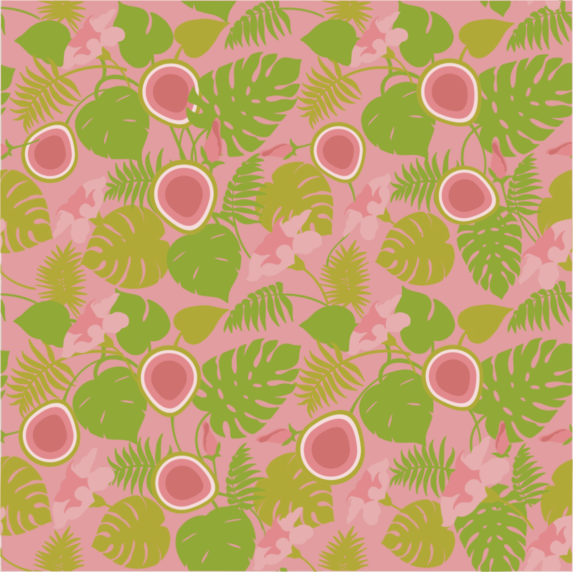 Potiguava Pattern Muted Pink