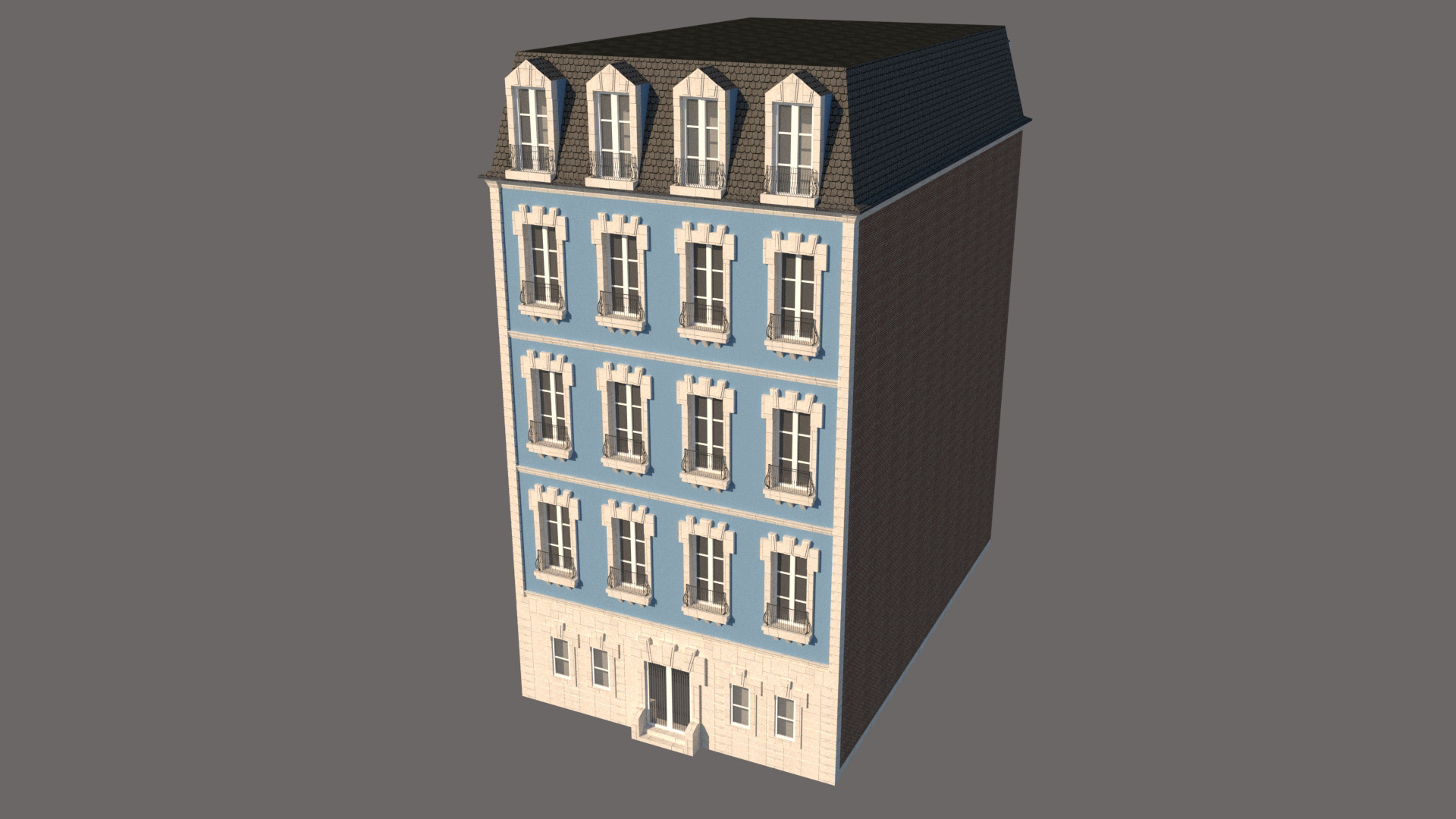 French-Style Townhouse Design, Render 3