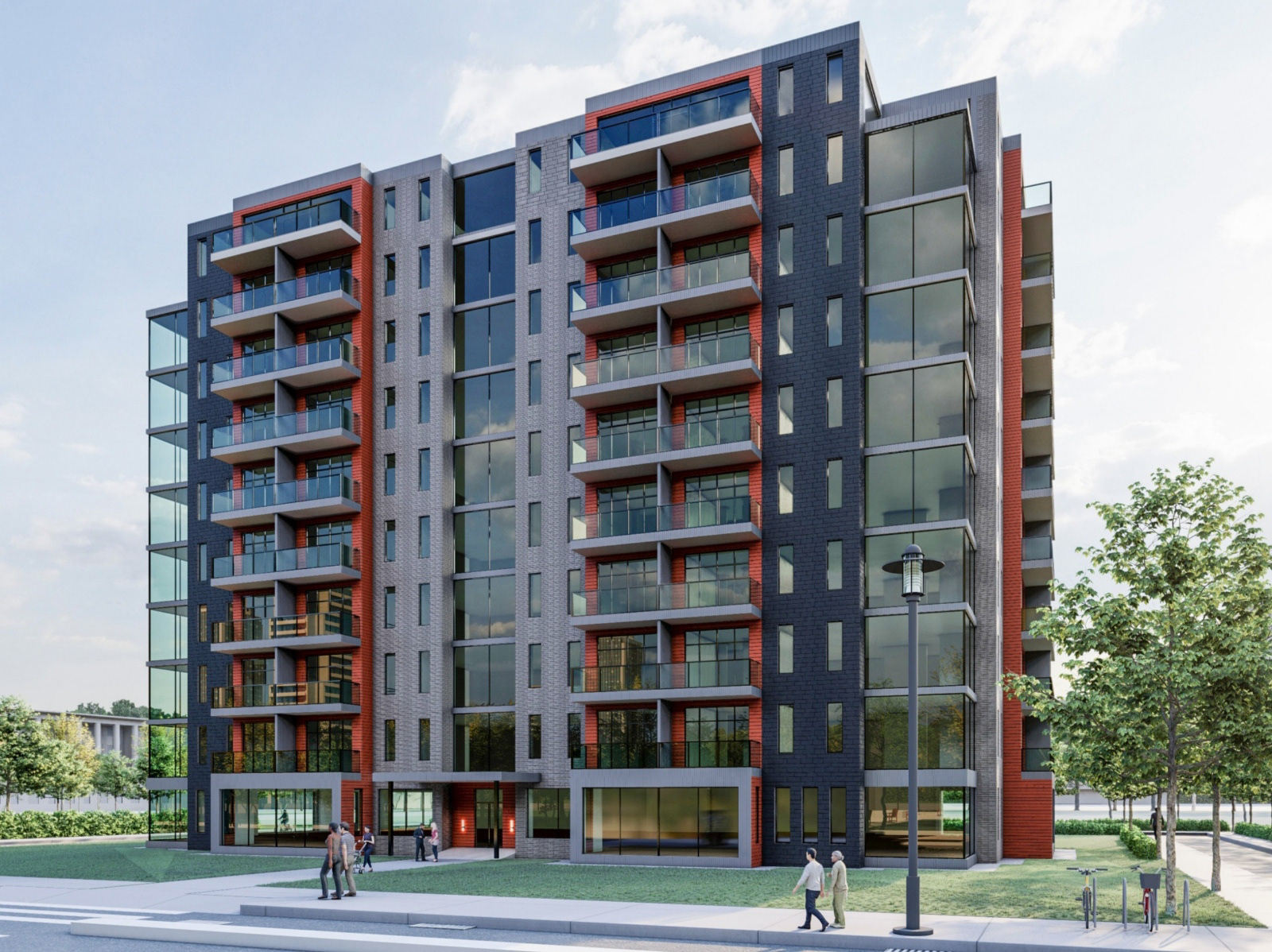 Luxury Appartment Building, Render Angle 3