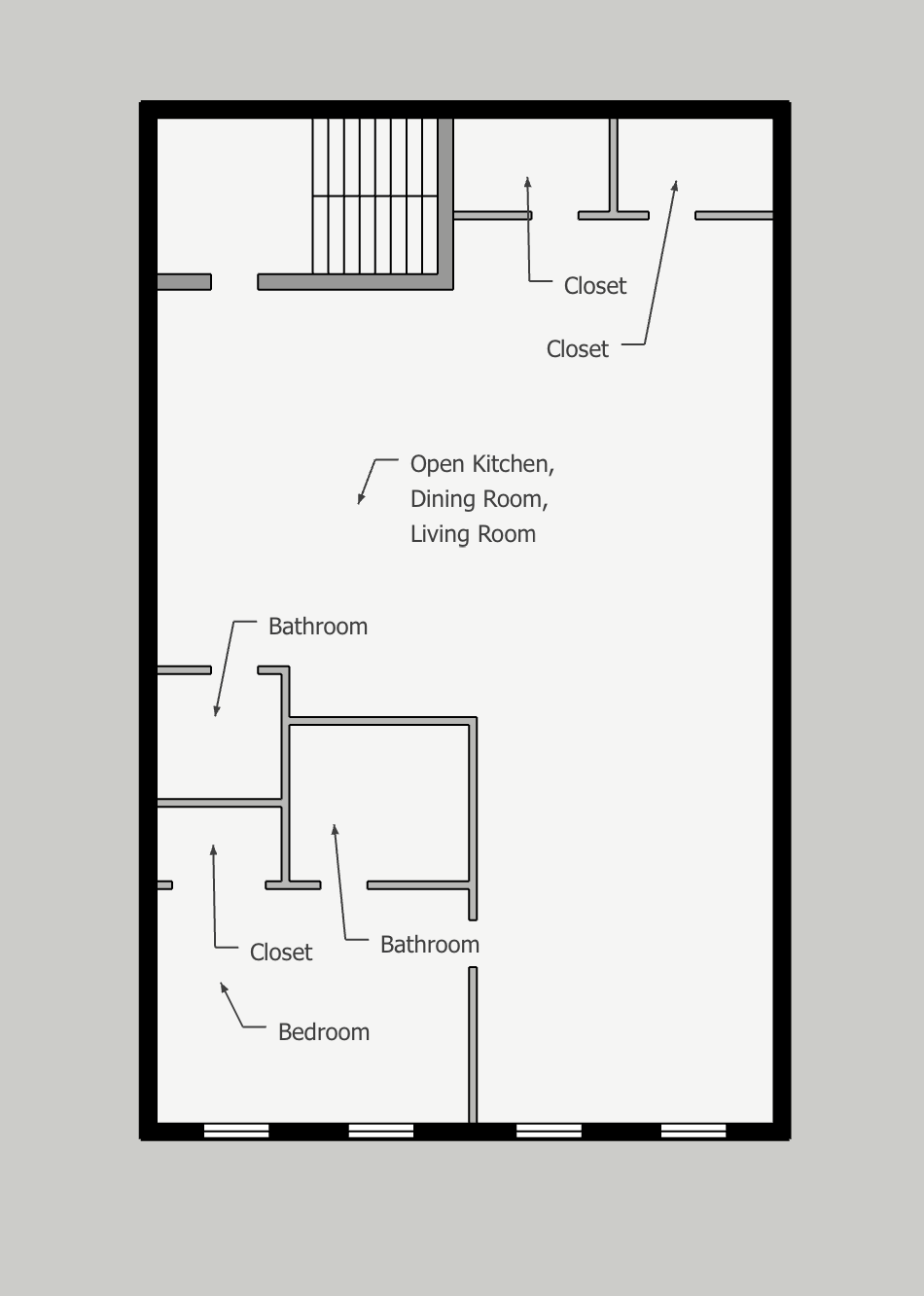 French-Style Townhouse Design, Floor Plan: Third Floor