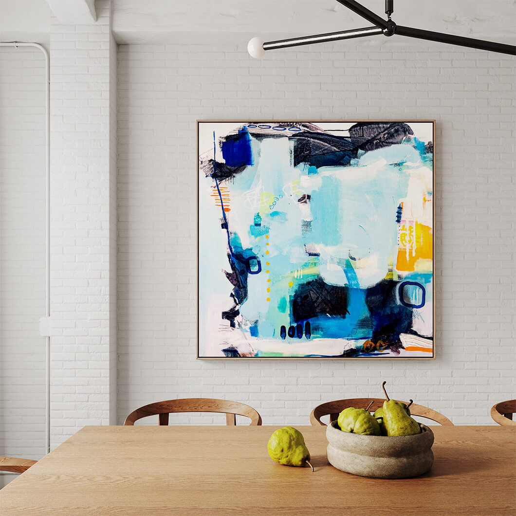 "Currents of Time," Part of the Infinite Waters Series – Acrylic on Canvas, 36 x 36"