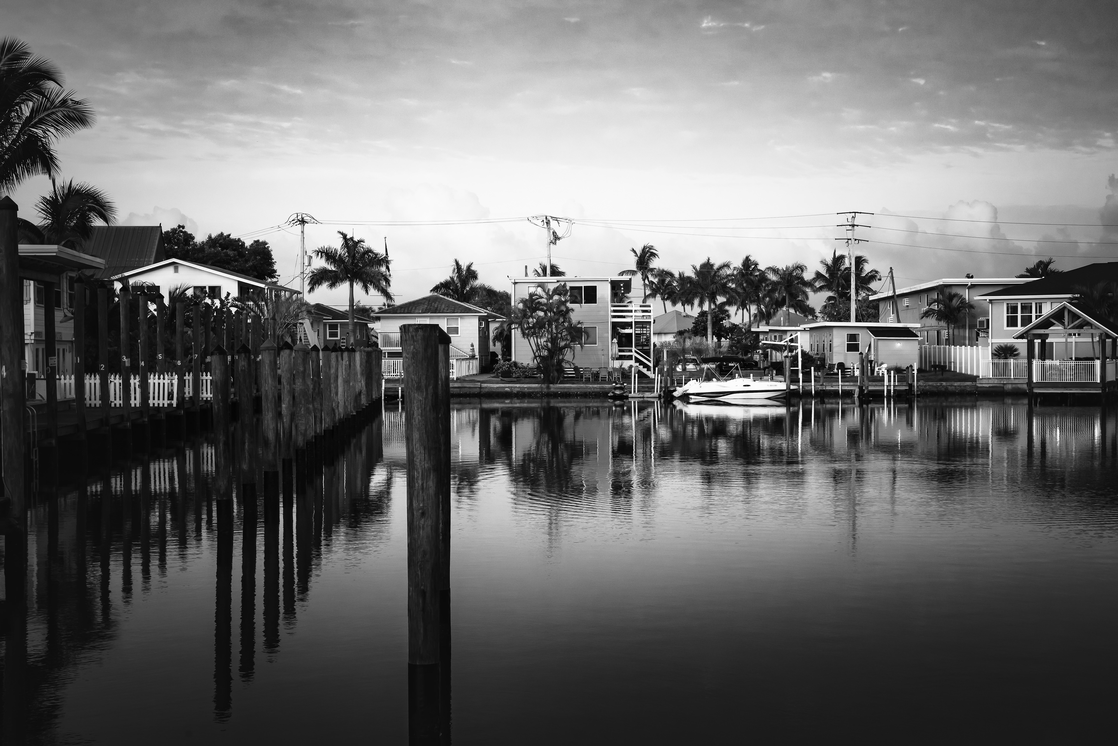 Black White and Boat