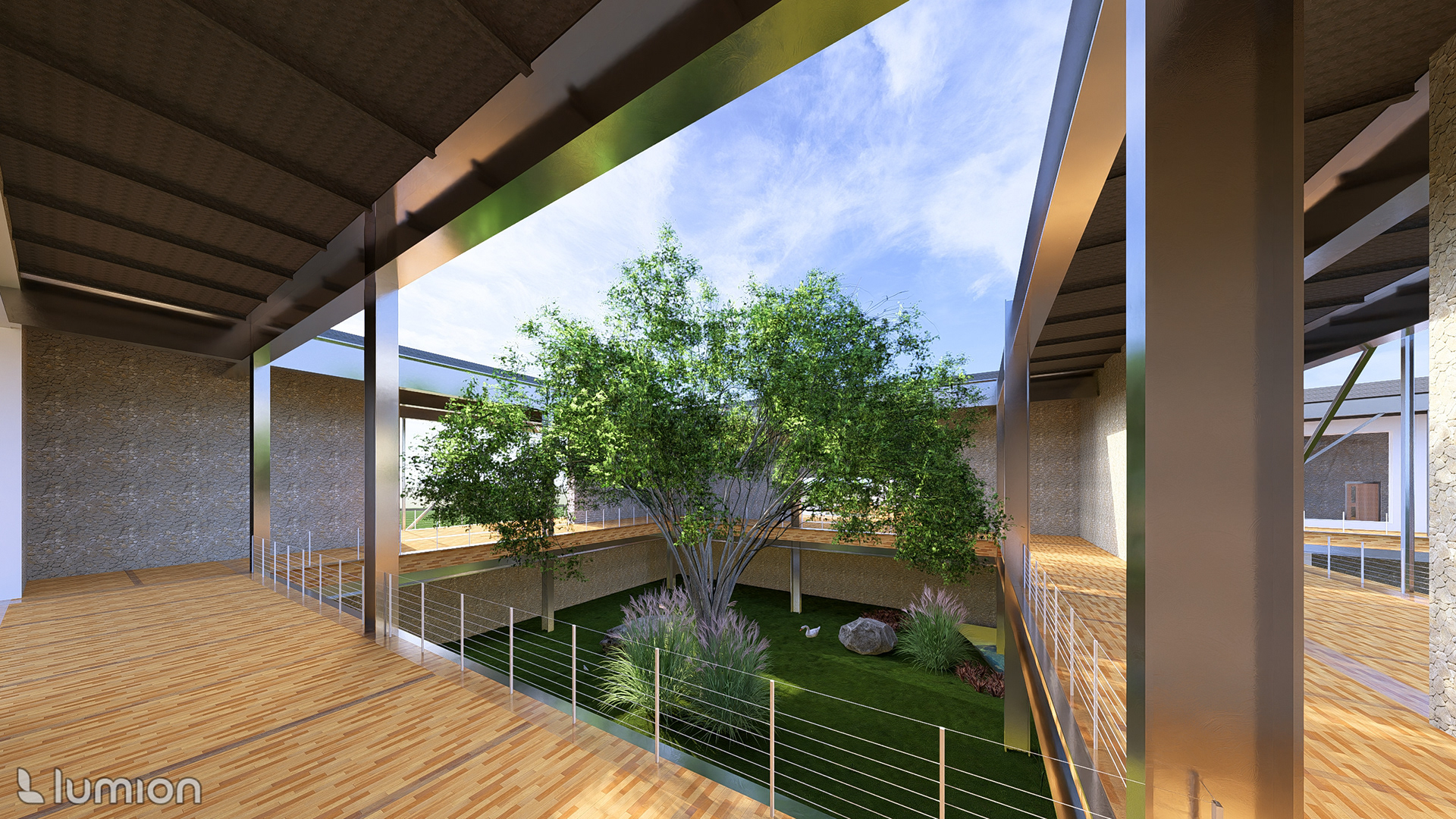 cloister garden interior