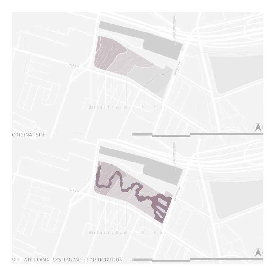 original + modified site