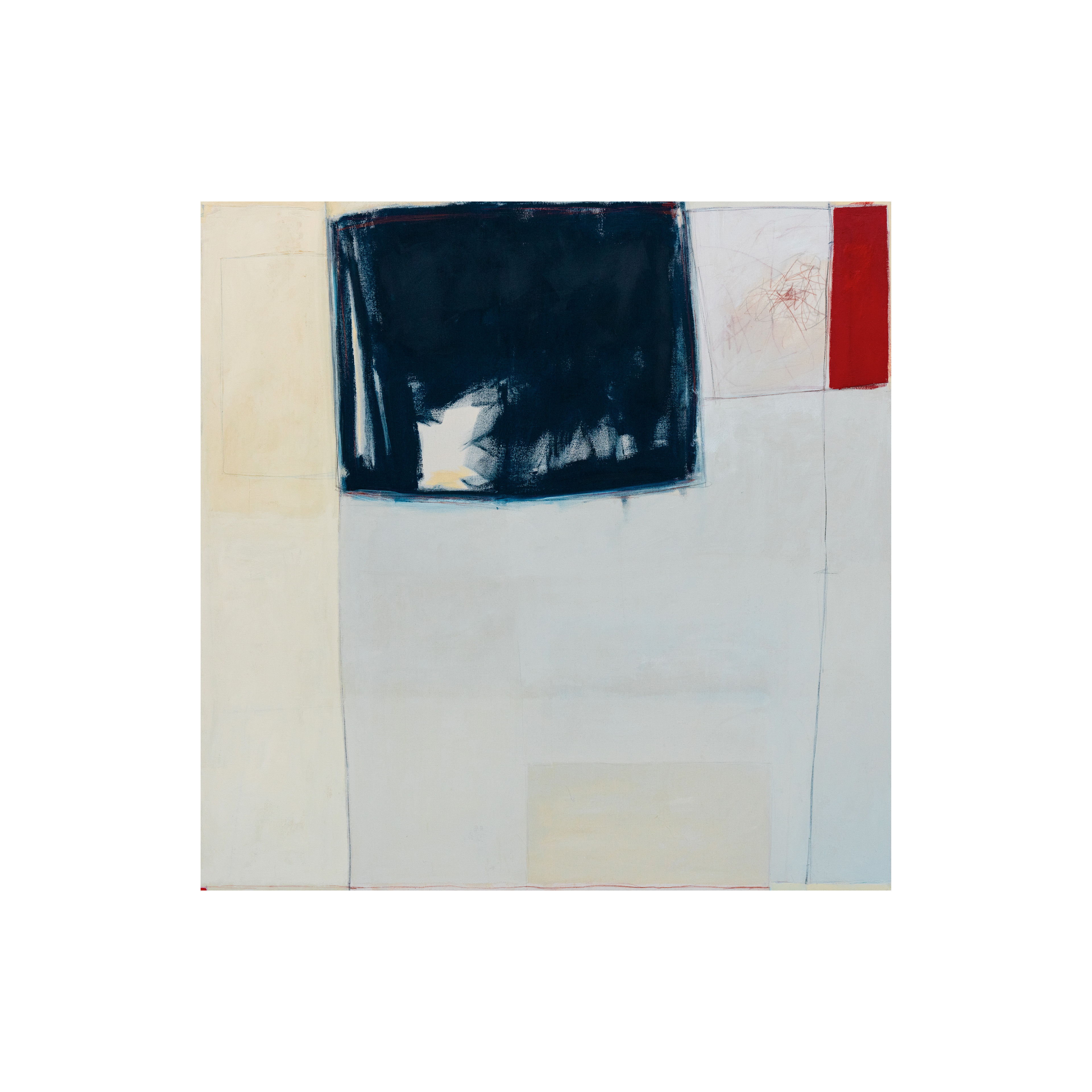 Untitled. Acrylic, pencil, charcoal and chalk on cotton canvas. 155x155cm
