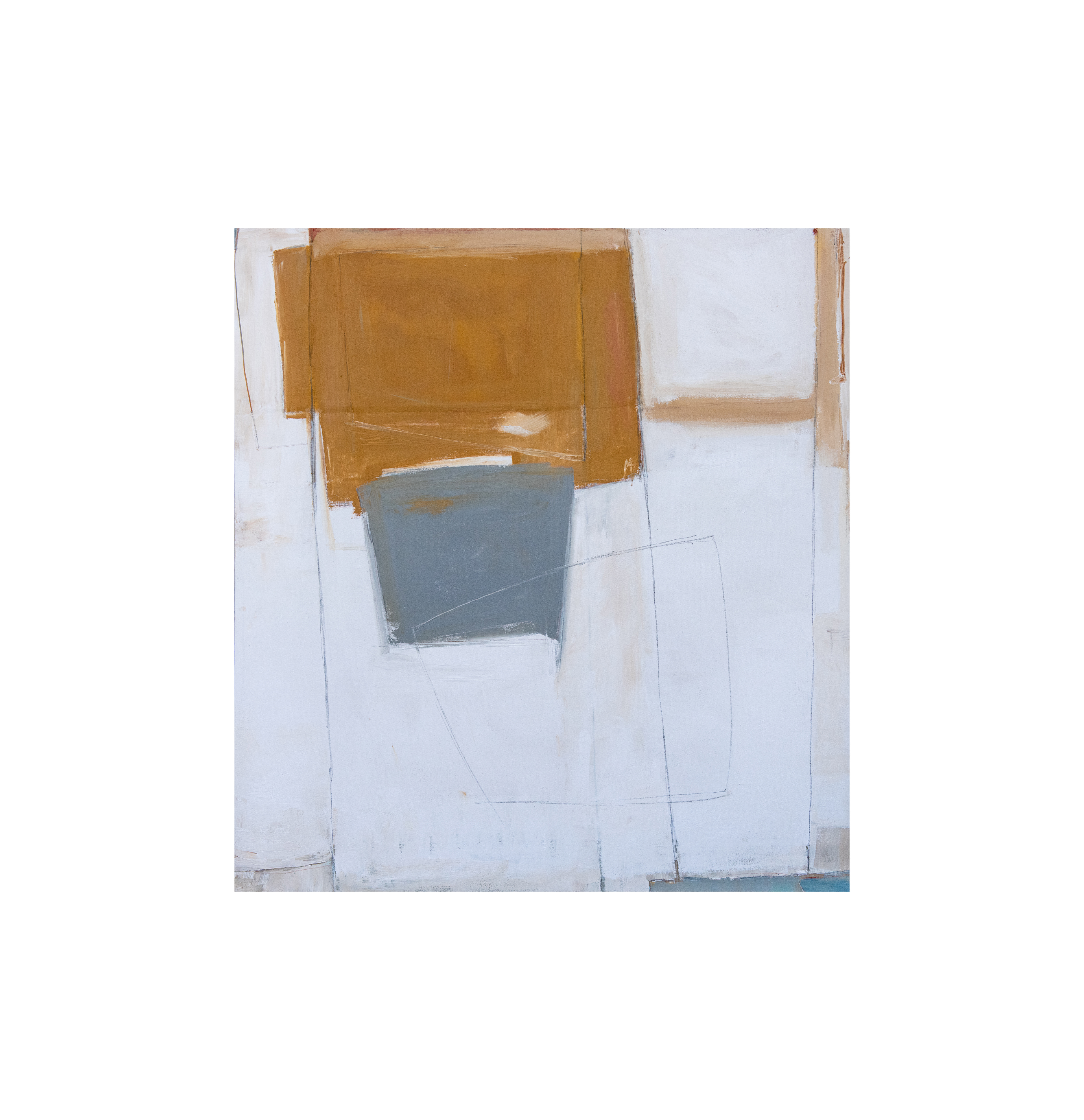 Untitled. Acrylic, pencil, charcoal and chalk on cotton canvas. 140x130cm
