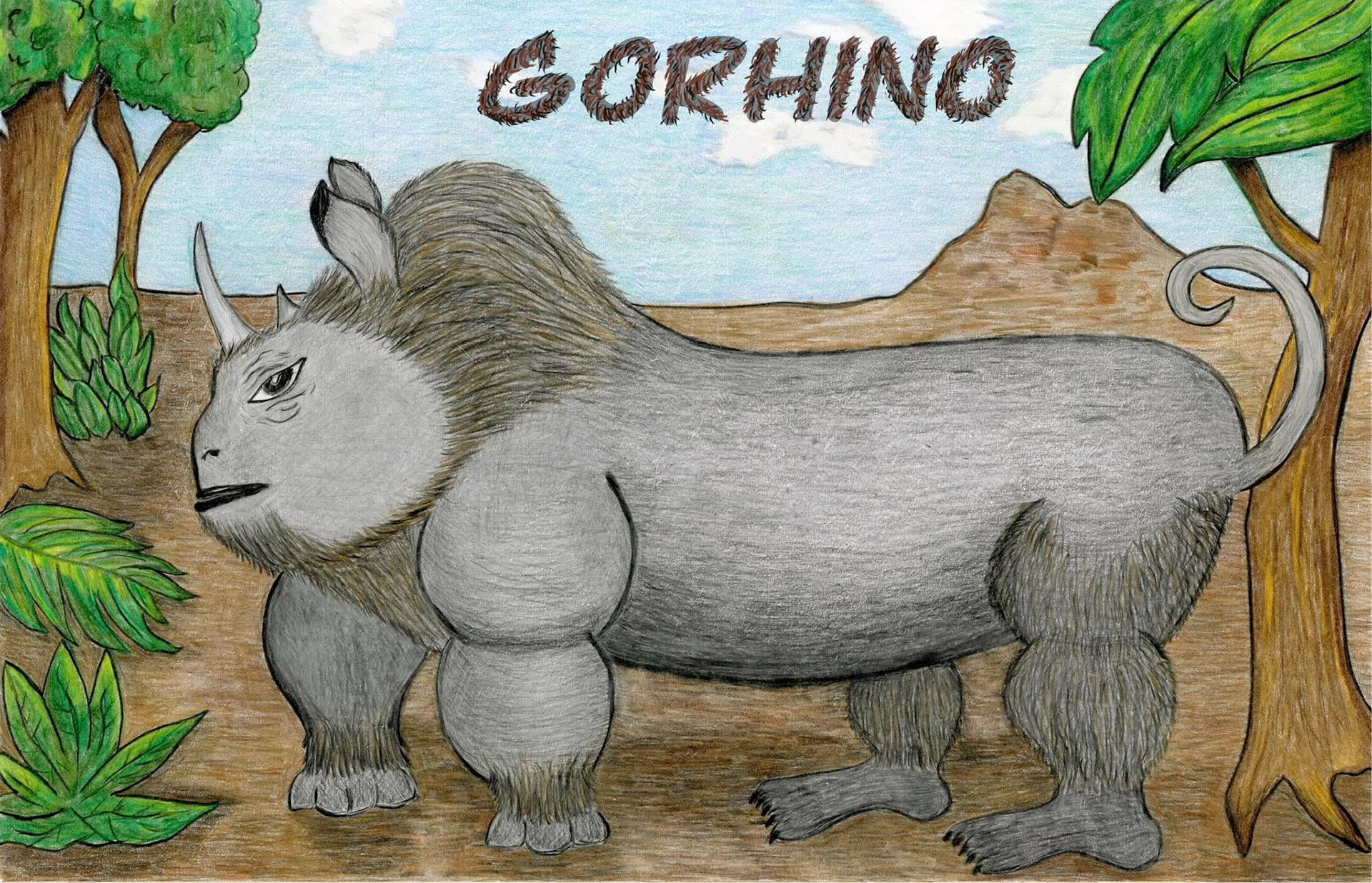 Gorhino, ColoredPencil