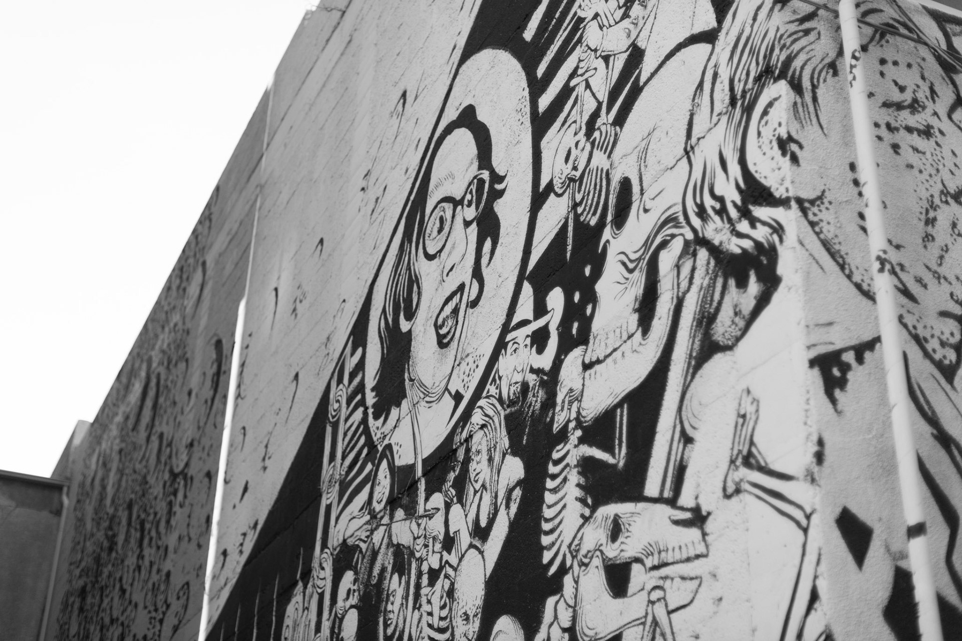 Black and white murals