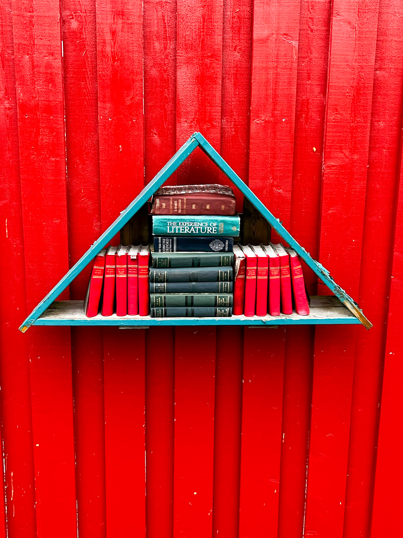 Triangle of books