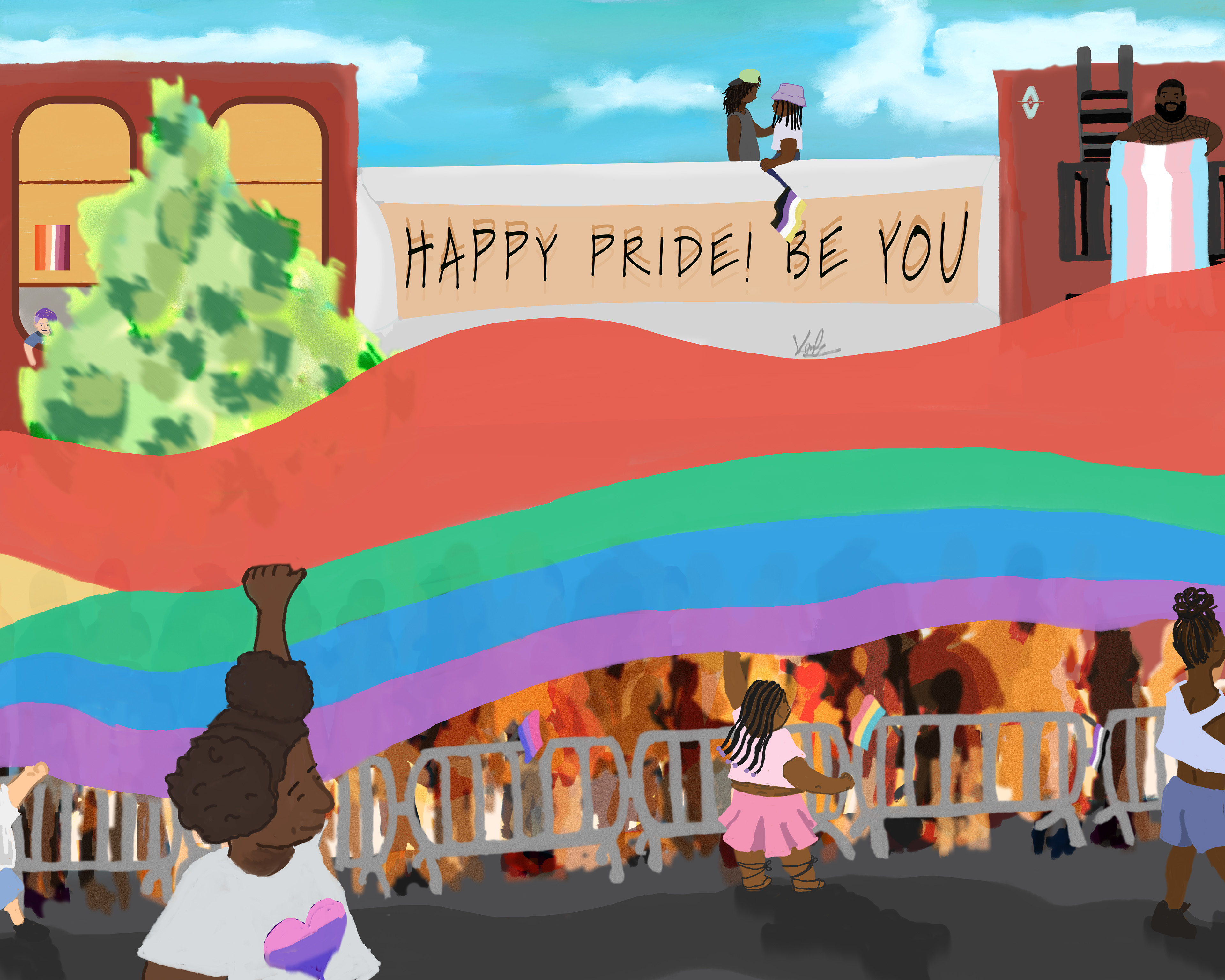 NYC Pride Parade Illustration