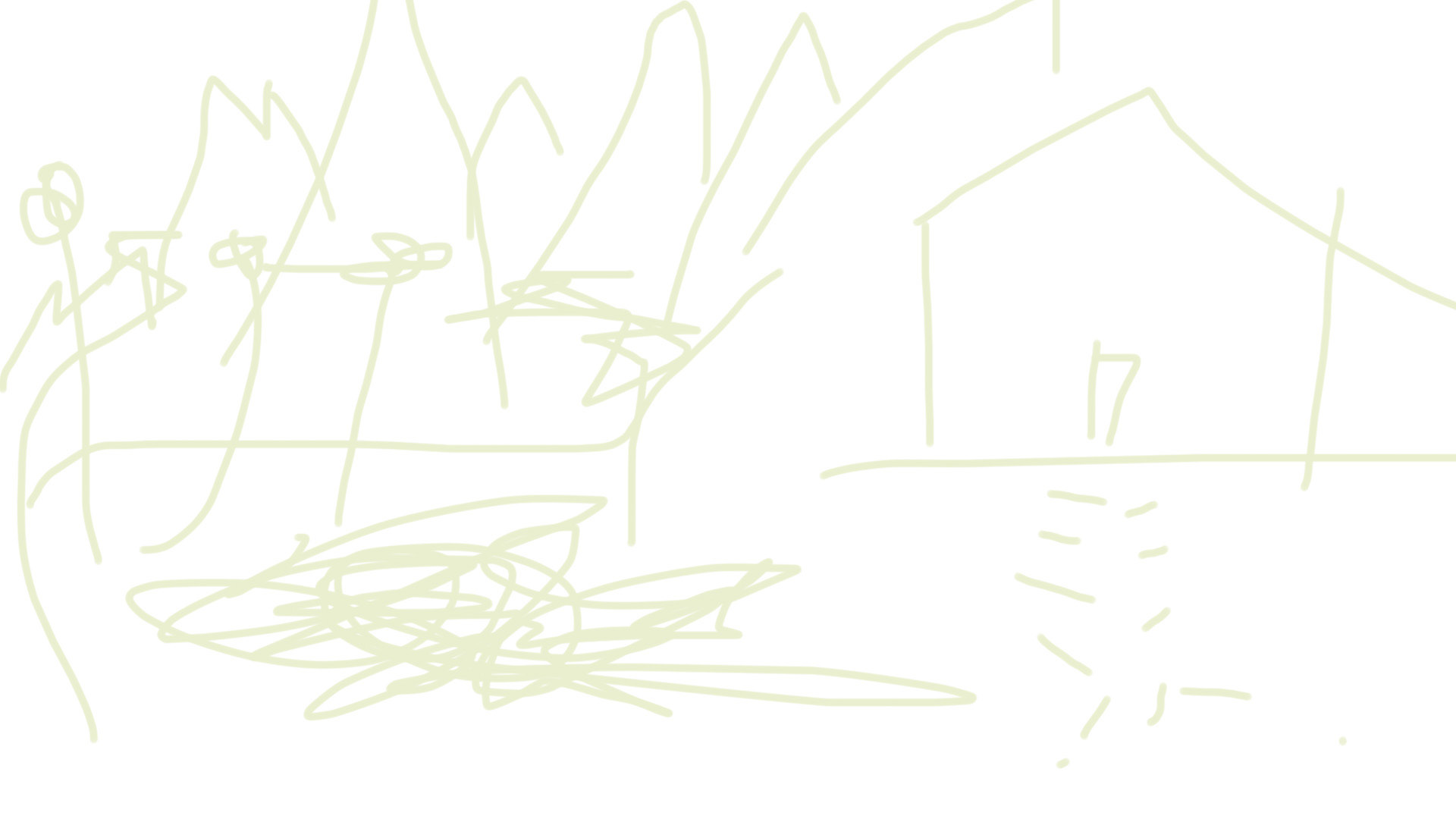 2 minute mock sketch of scene before beginning