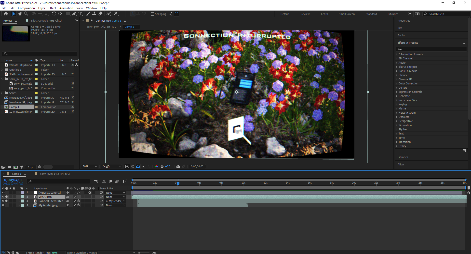 After Effects CRT TV effect