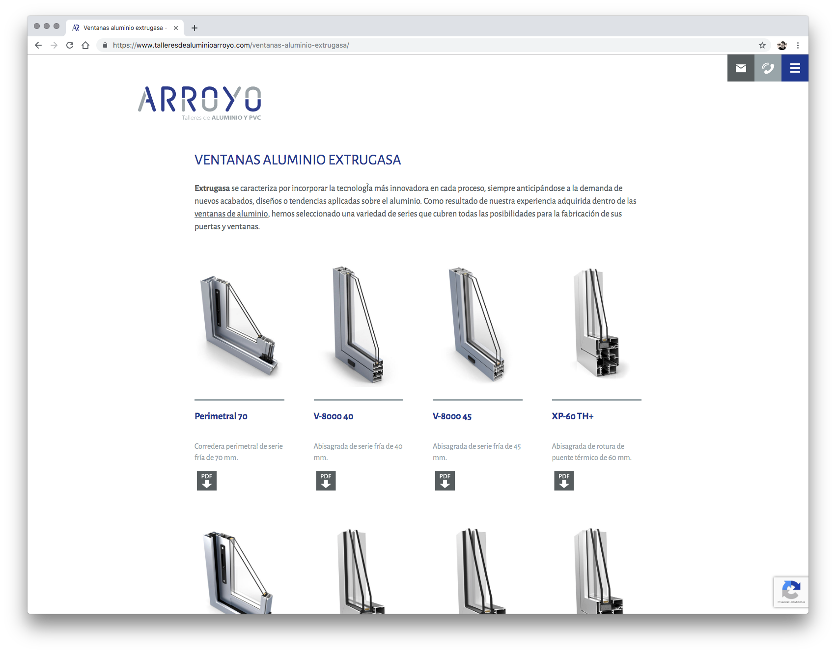 Producto web Talleres Arroyo