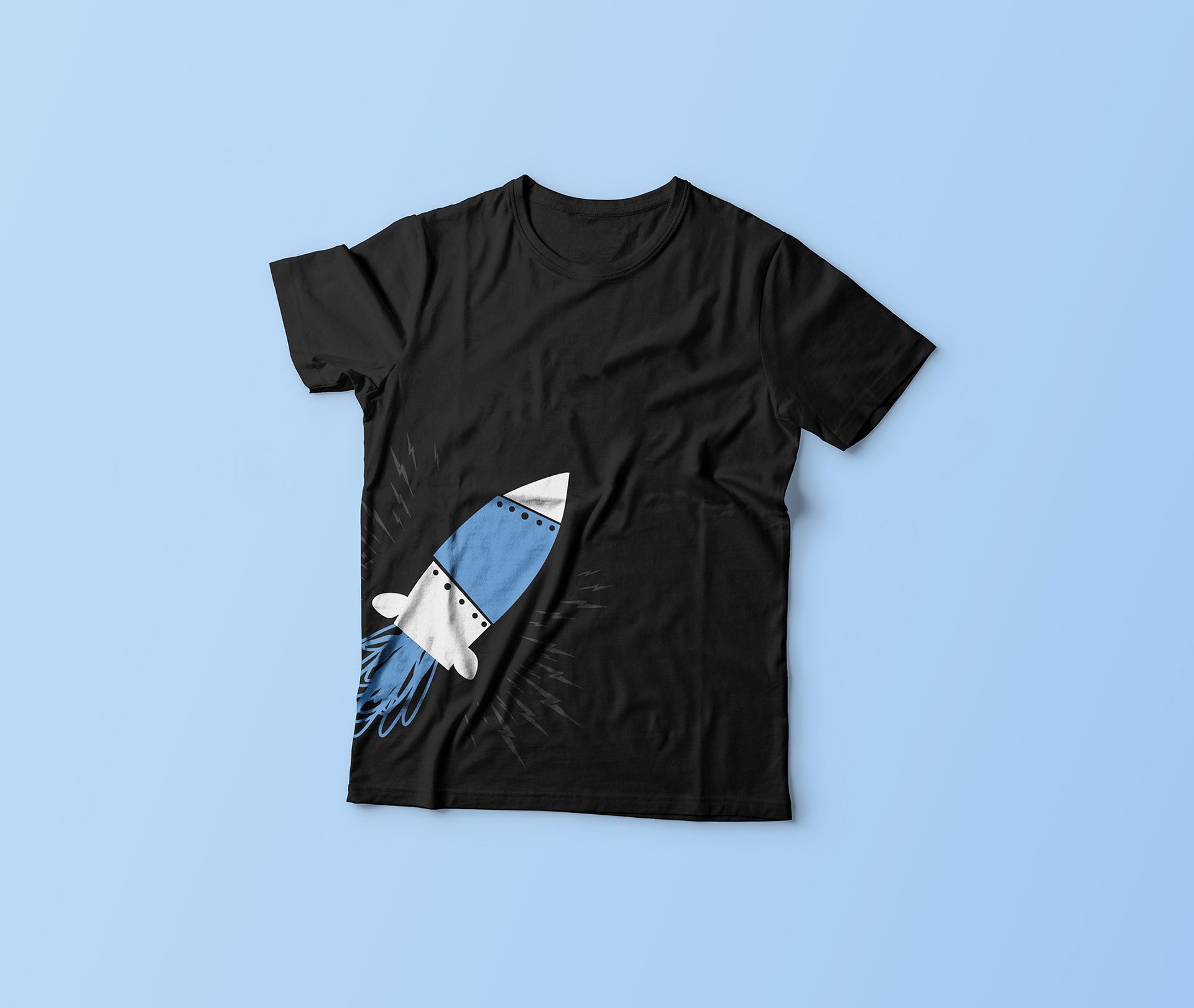 Camiseta corporativa Lanzadera de ideas diseñada por Global y punto