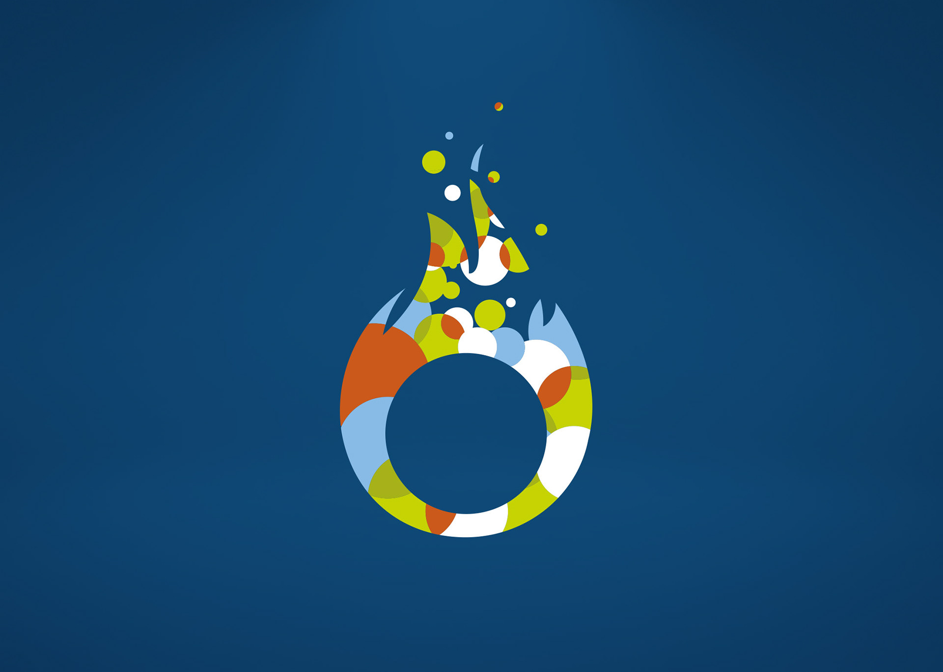 Isotipo a color de Ecofluidos diseñado por Global y punto