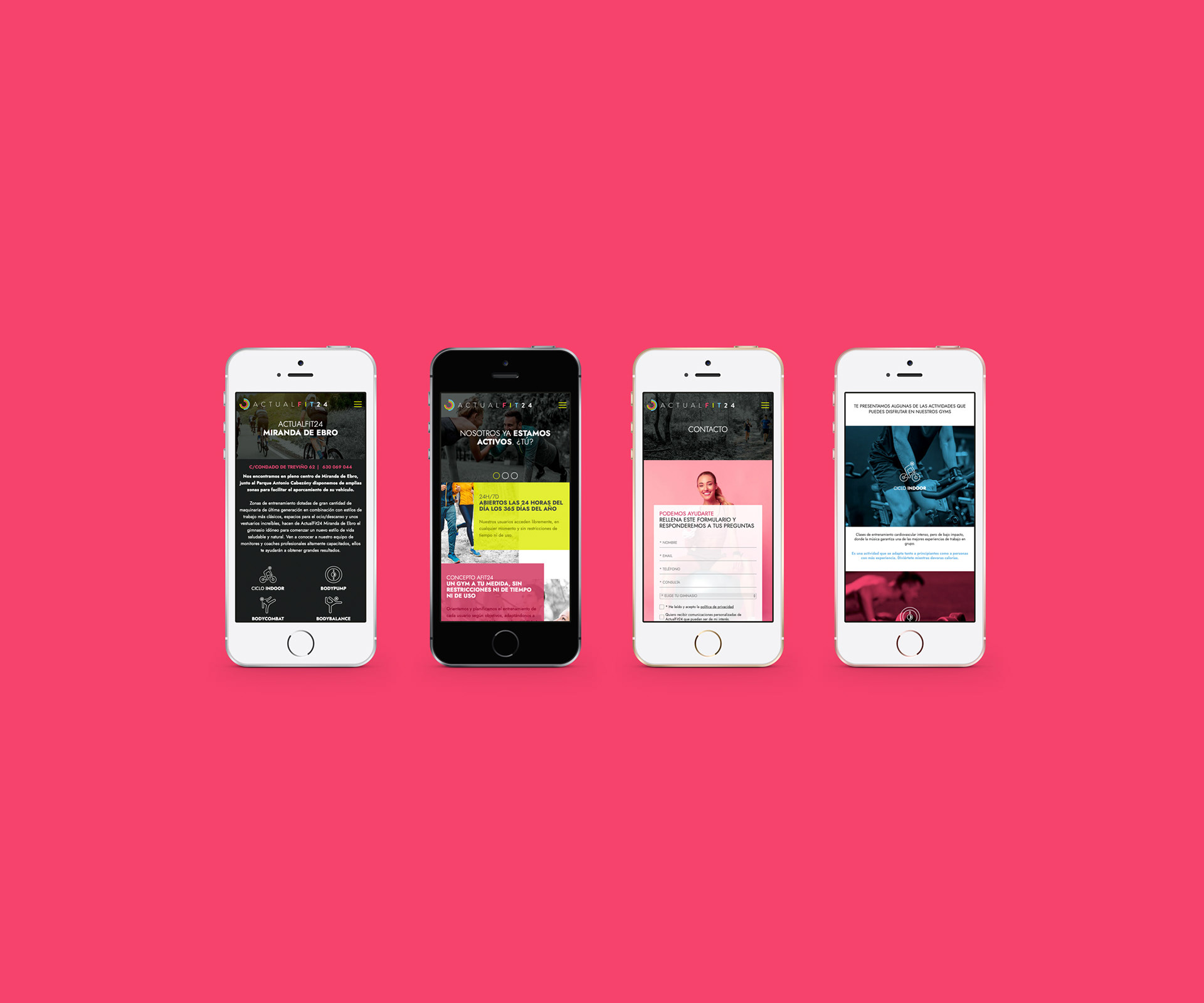 Responsive web ActualFit24 diseñada por Global y Punto