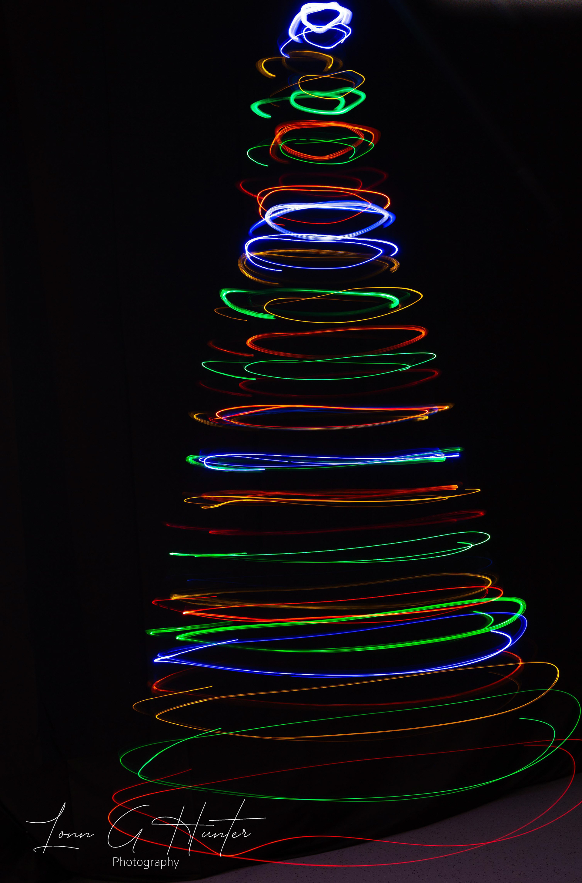 Christmas Tree Light Painting