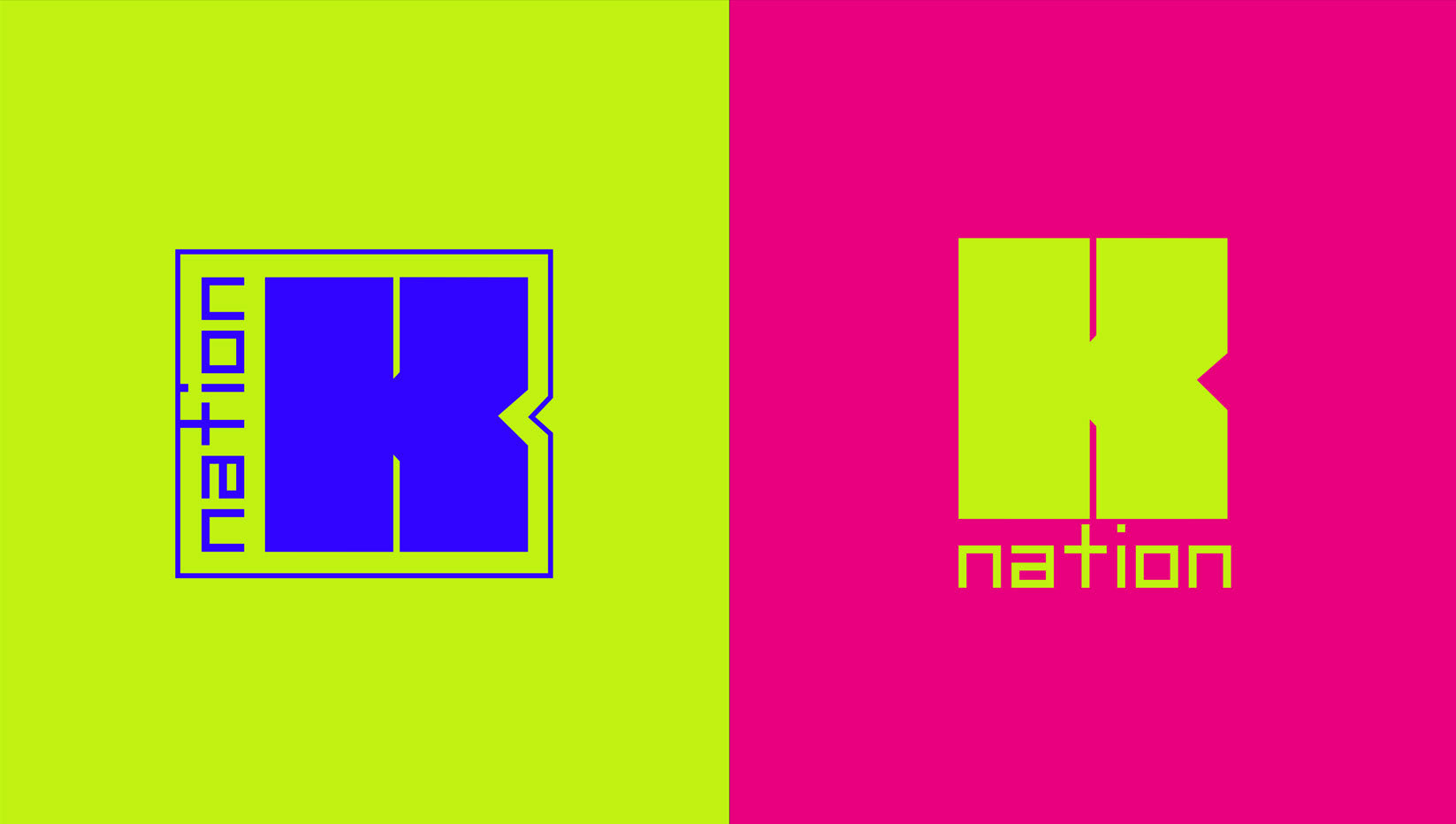 K-Nation logo ve kurumsal renk varyasyonları