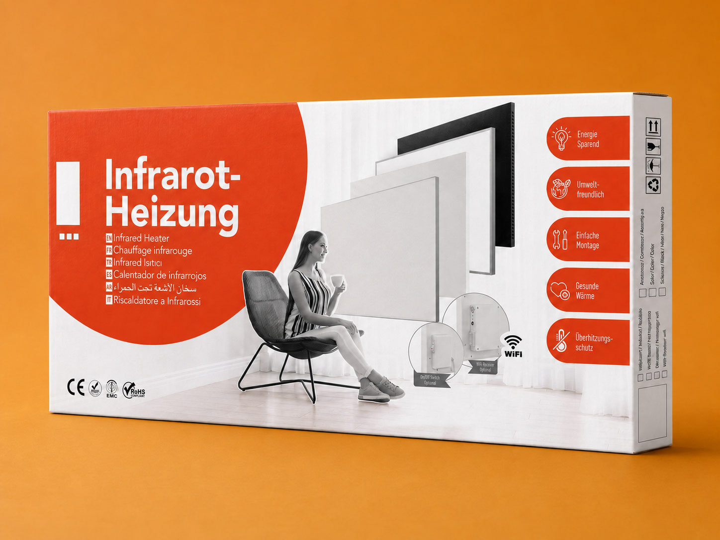 KUAS infrared ısıtıcı ambalaj tasarımı