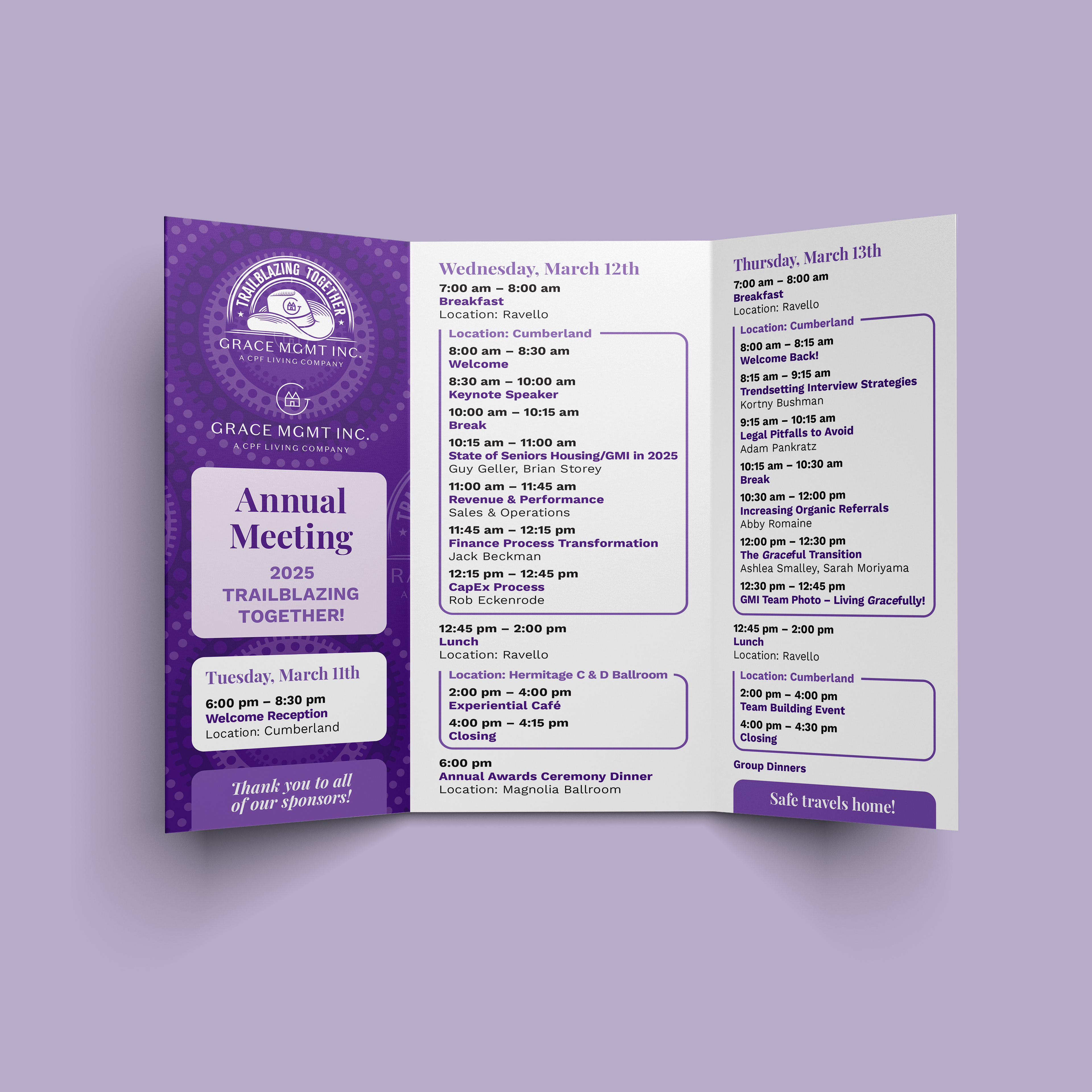 Annual Meeting Schedule