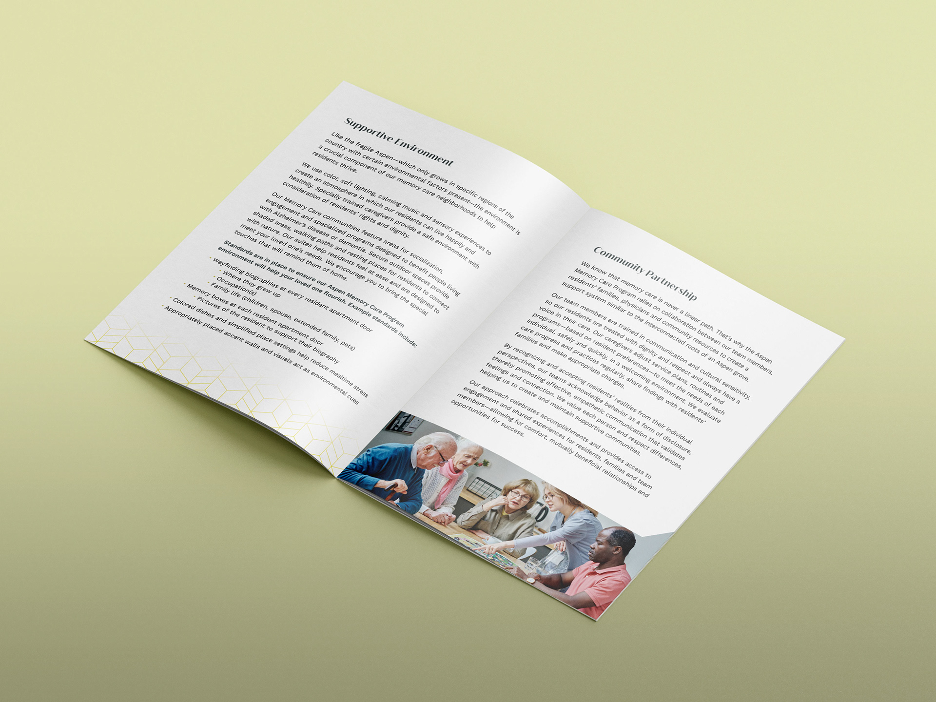 Aspen Memory Care Brochure pages