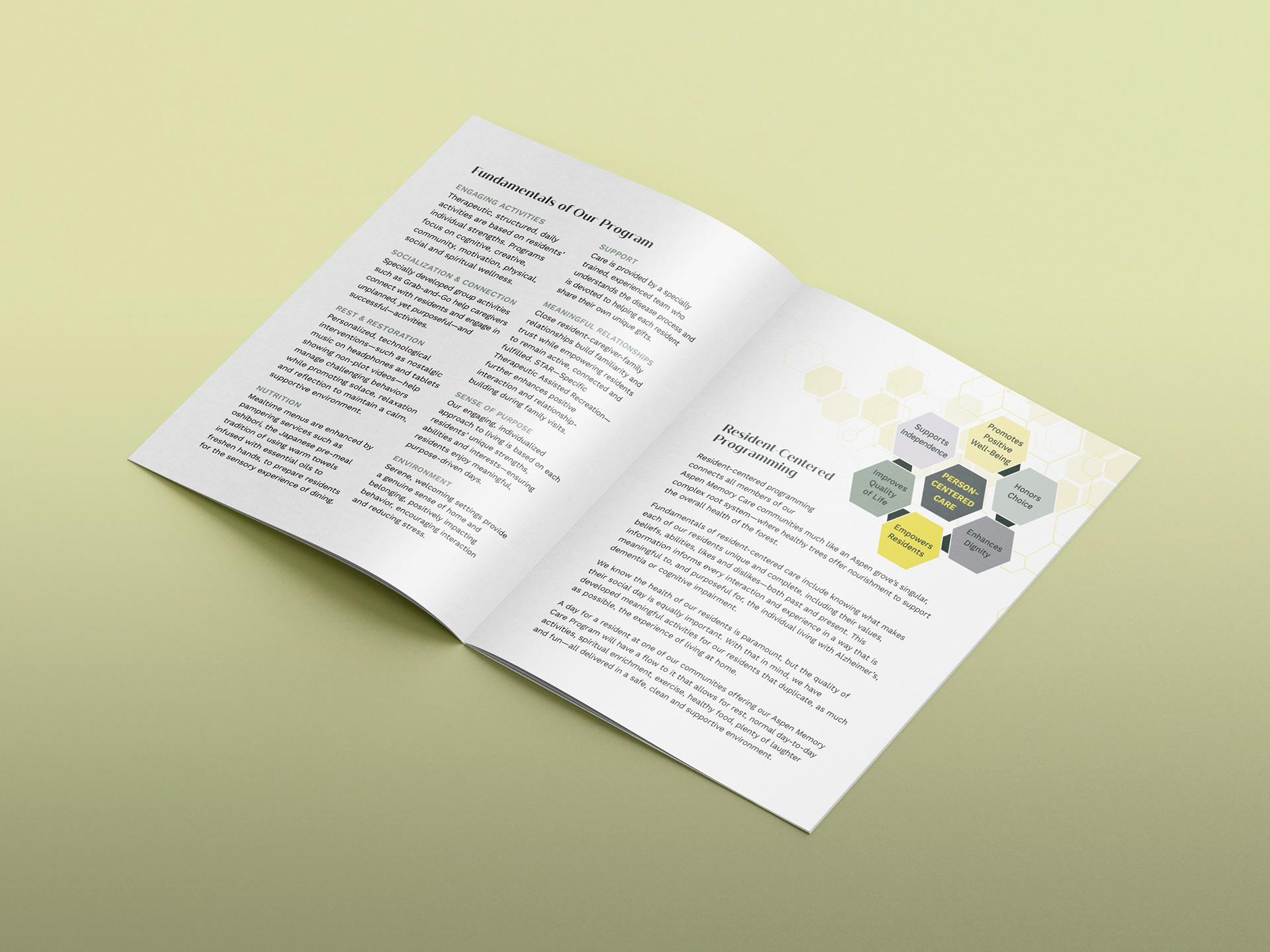Aspen Memory Care Brochure pages