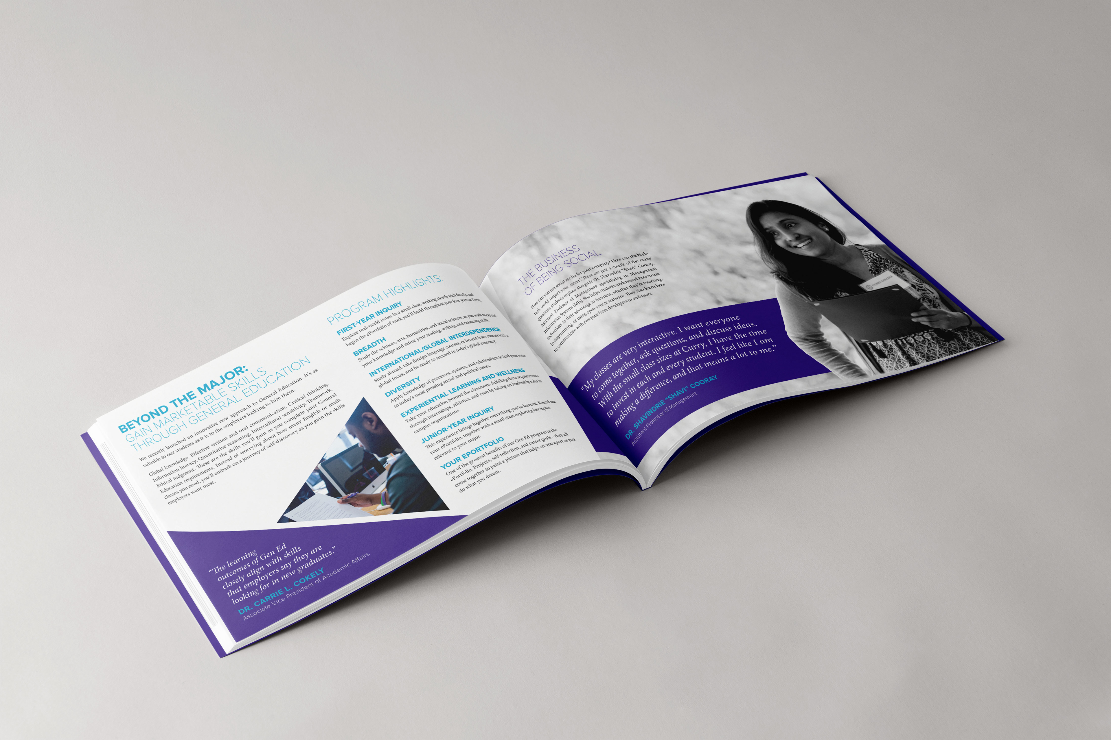 Spreads from Dream Bigger Viewbook