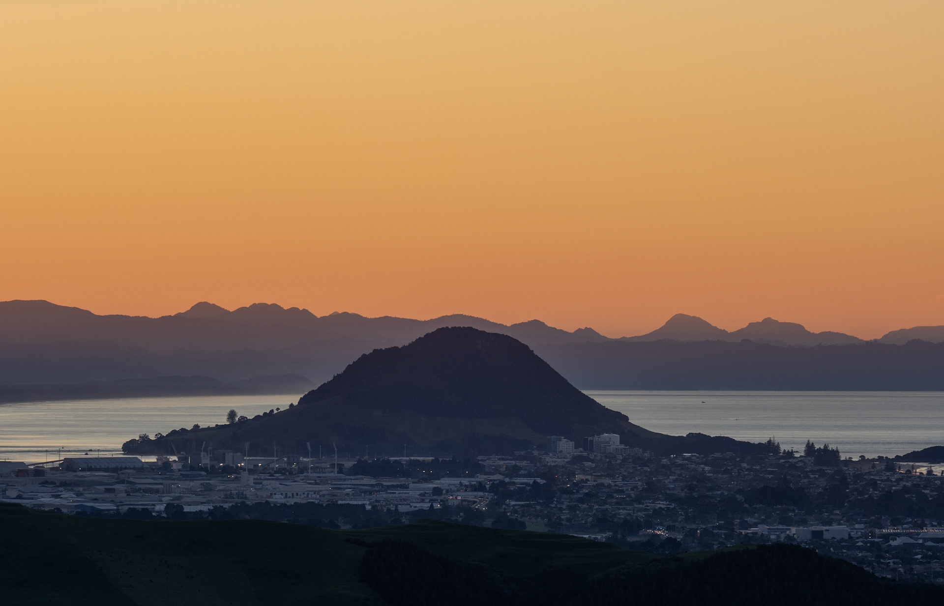 Sunset from Papamoa Hills Regional Park P7020034