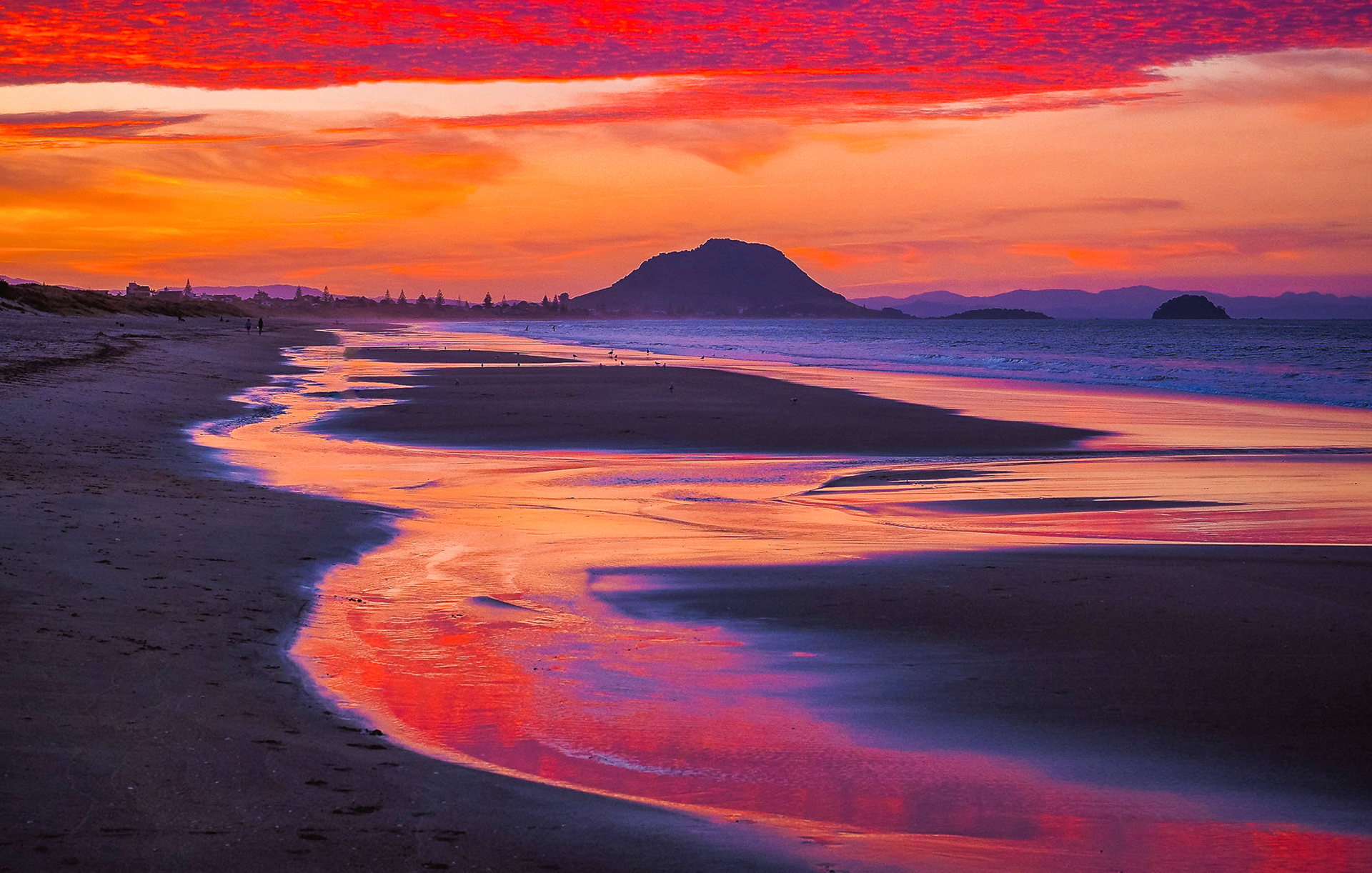 Fiery Sunset Papamoa Beach P3230147
