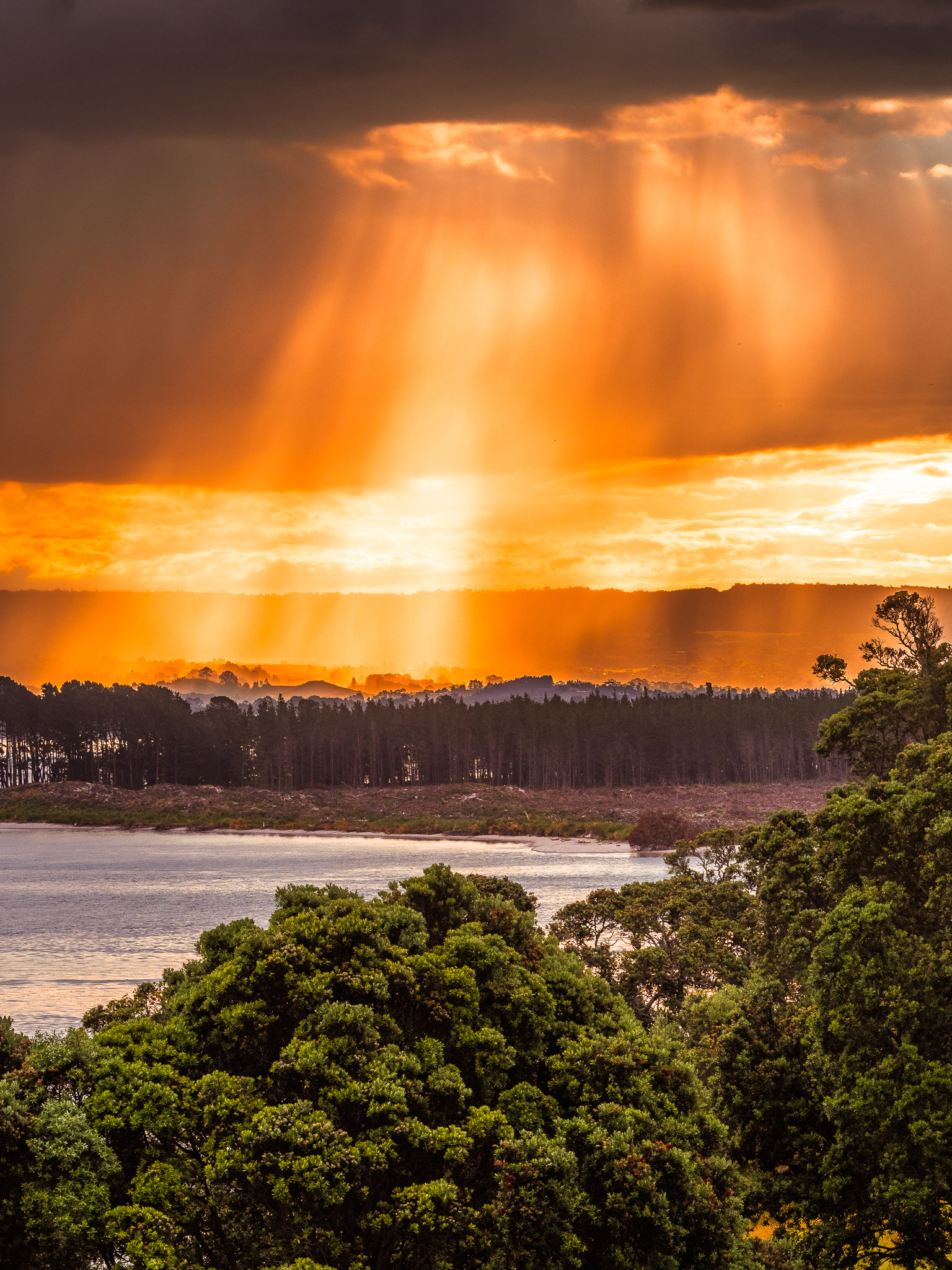 Heavenly Rays Over Tauranga Harbour PC190005