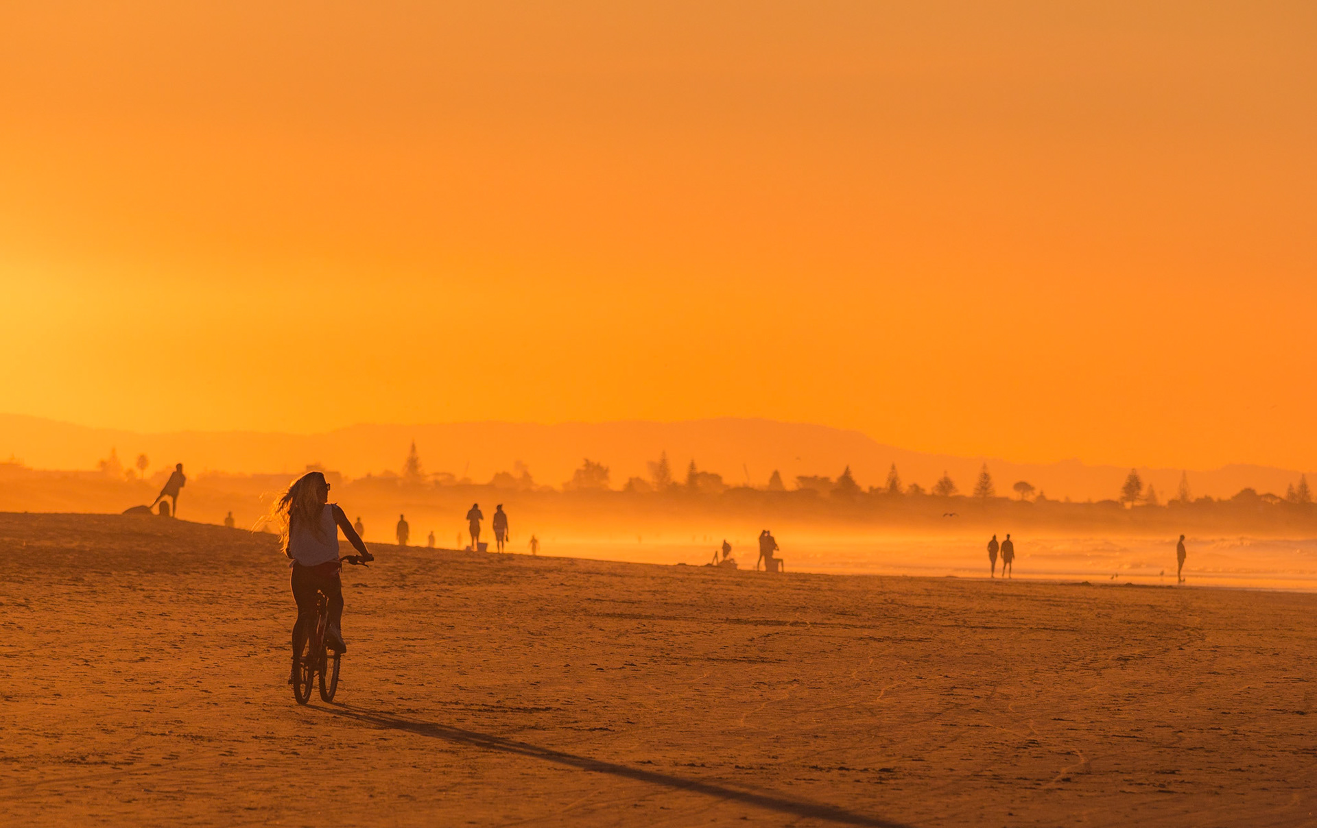 Riding Into Sunset, Papamoa Beach P4260055