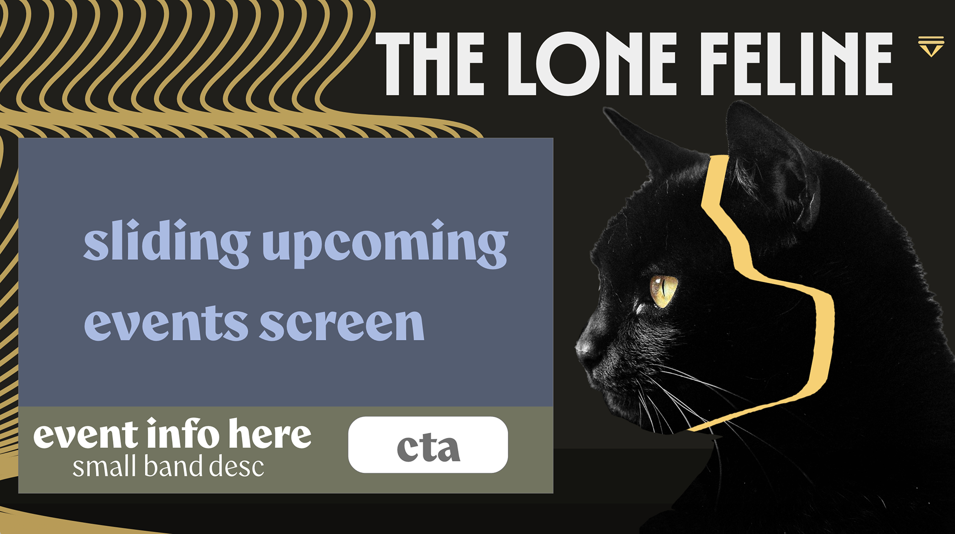 Fictional theater company landing page