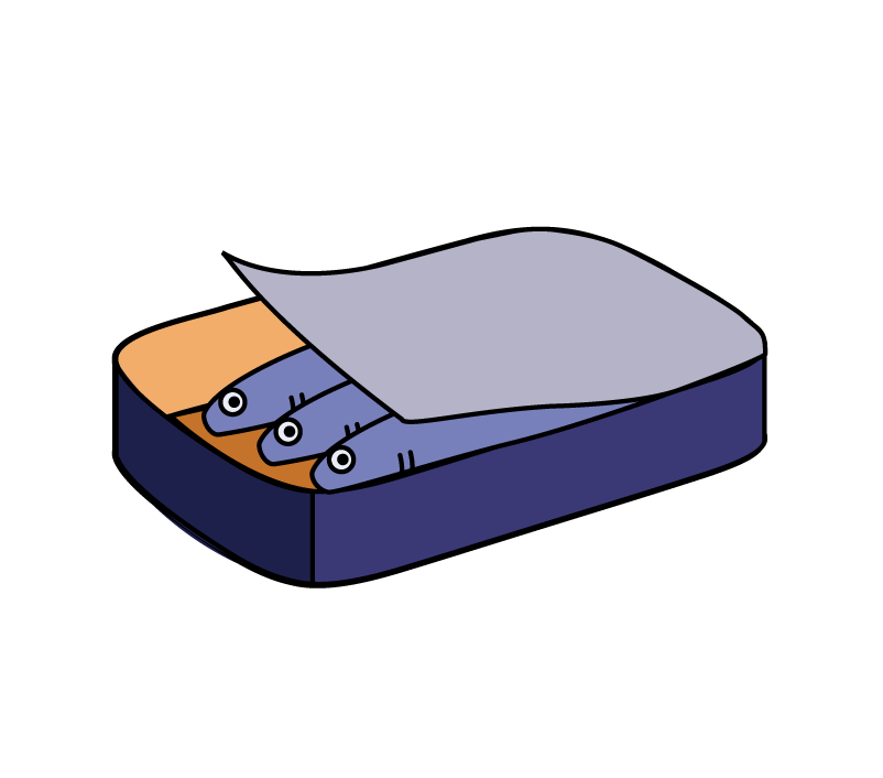 Open Fish Tin - Illustrator