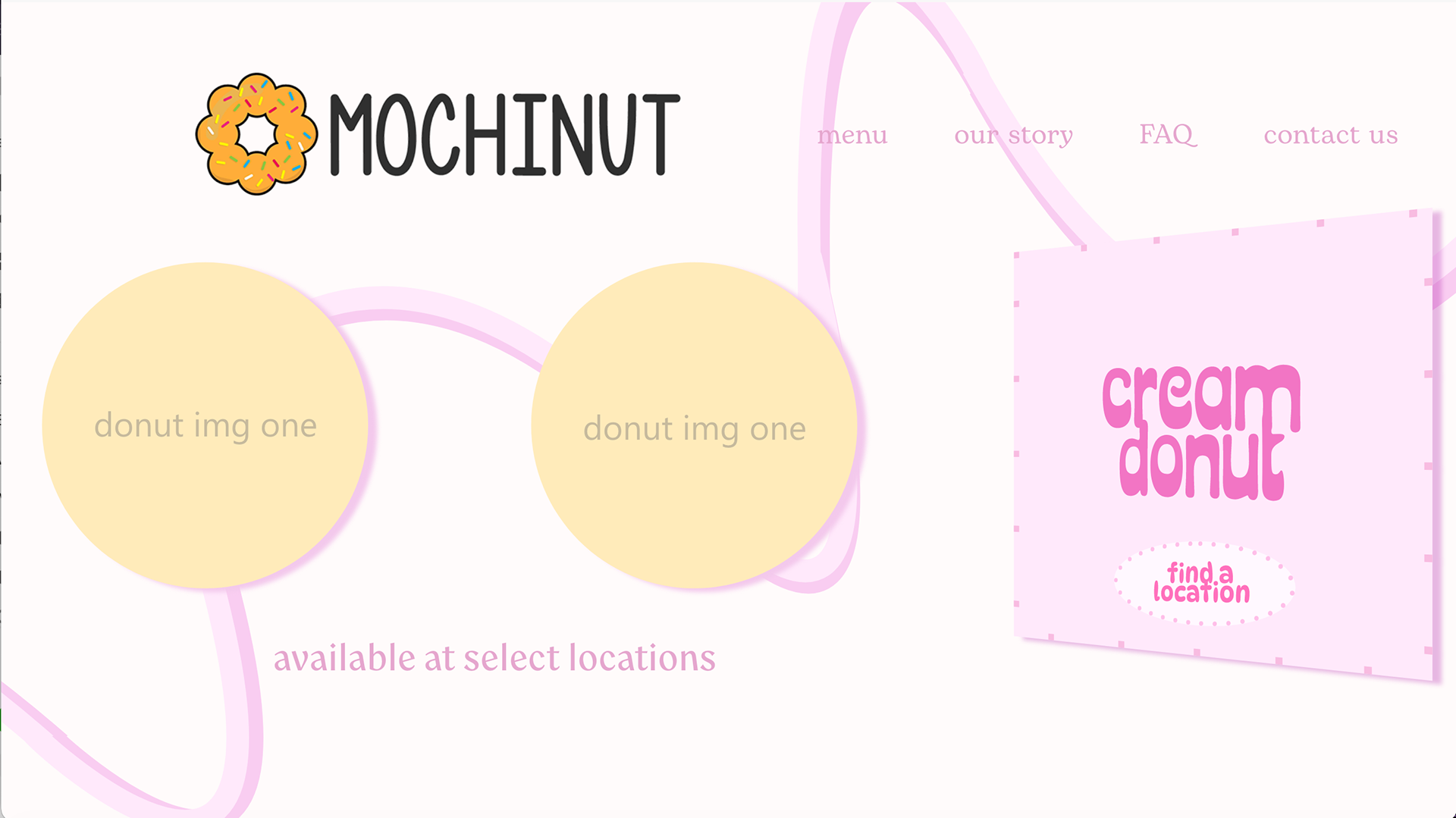 Unofficial Mochinut homepage redesign