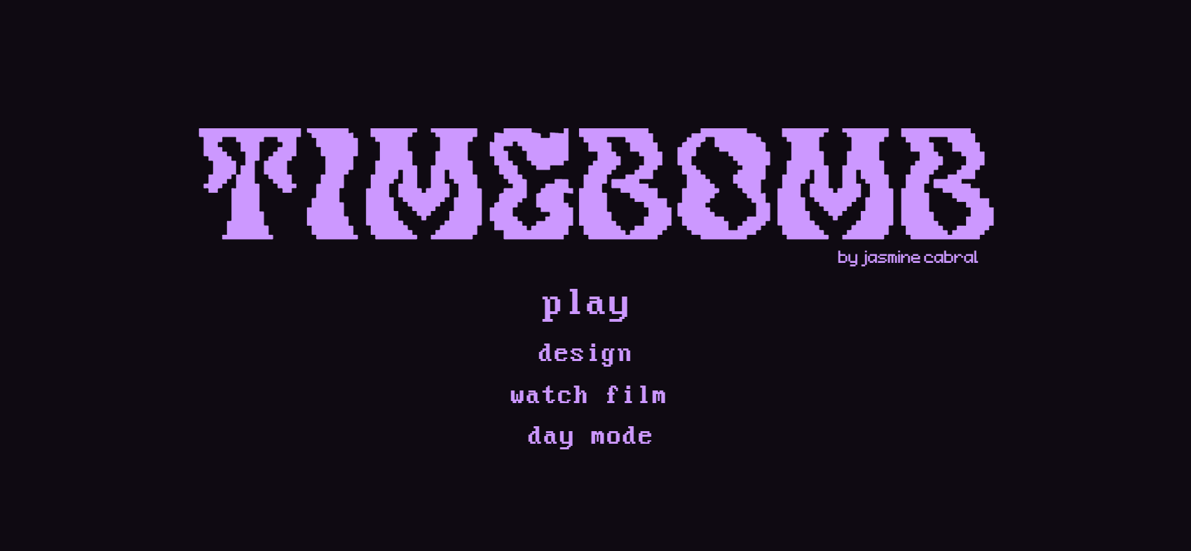 I kept the simplicity, but because I created the minigames, it made more sense to lean into the game aesthetic overall. I chose not to include the poster on the website as when I was presenting this, I had a printed and mounted version next to me.