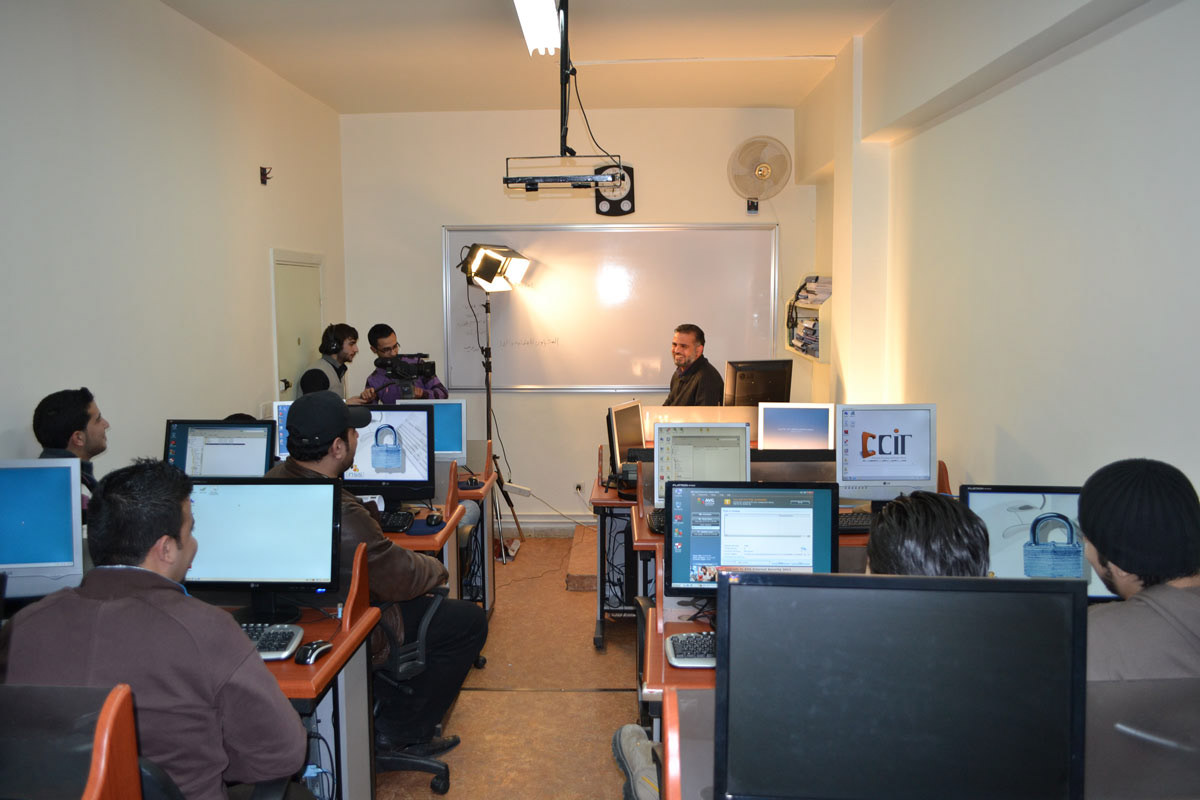 on the set of the interview