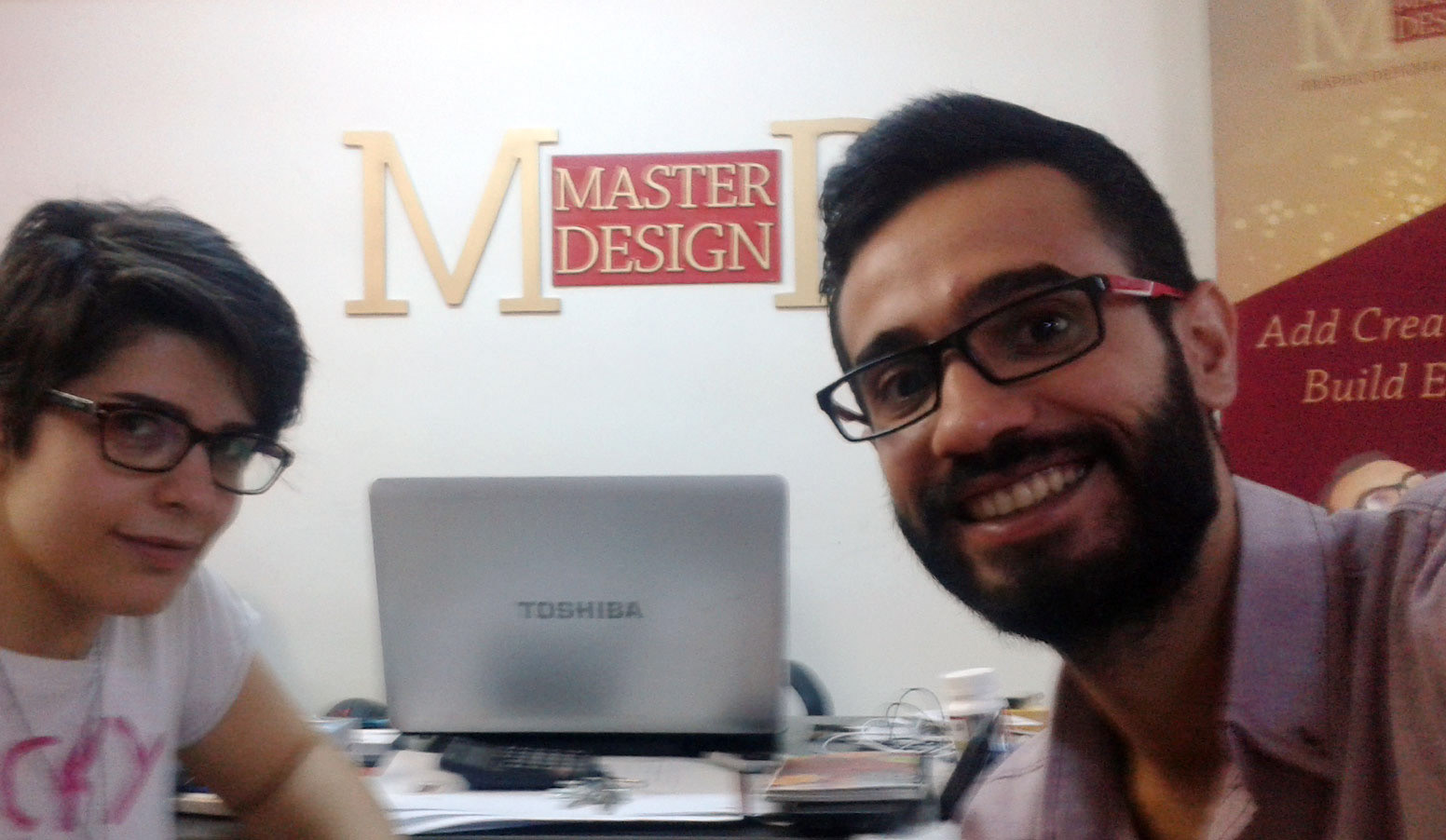 With the admin Monia