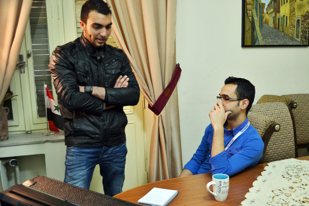 In the preparation phase with Mustafa, the light technician