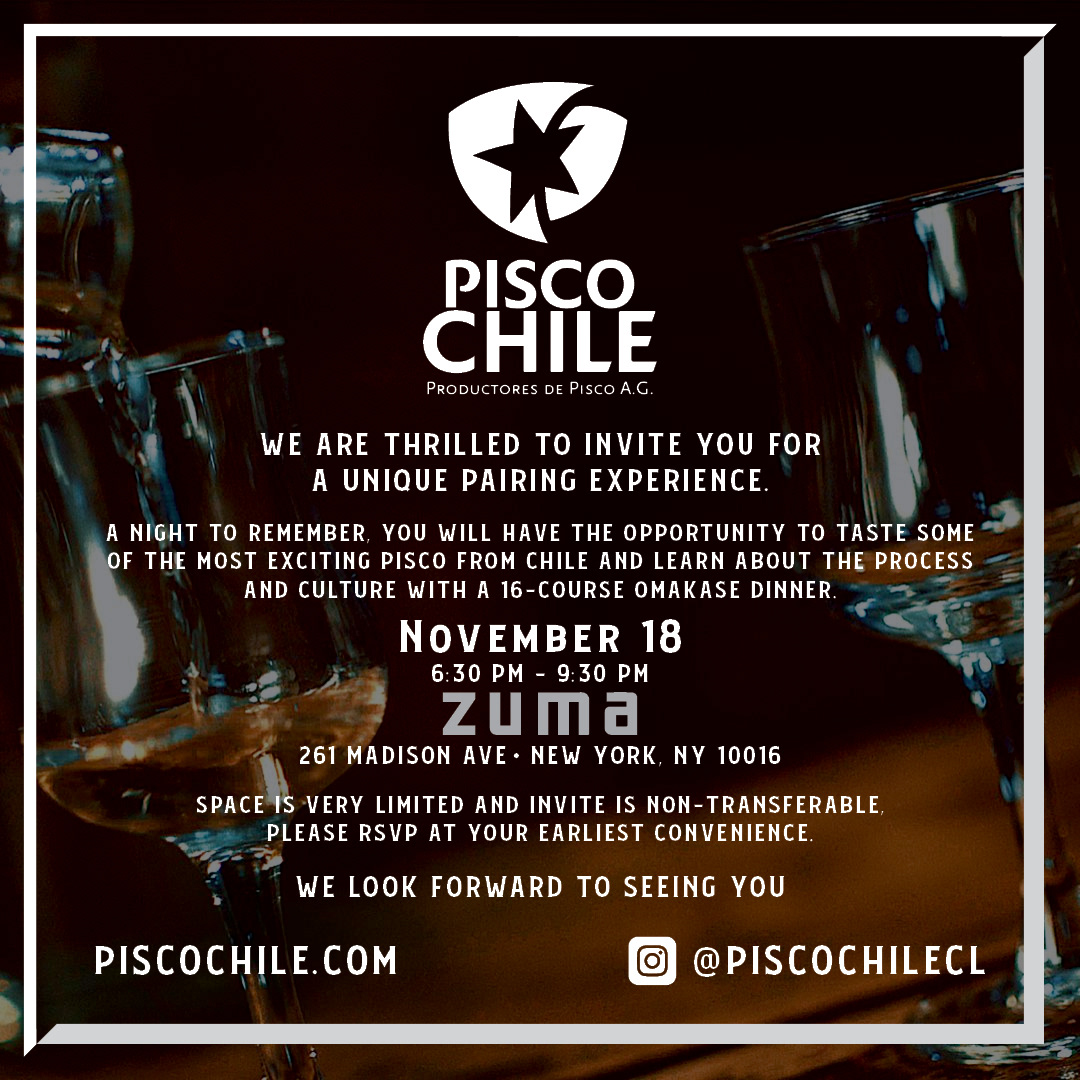 Pisco Chile Wine Dinner 2021