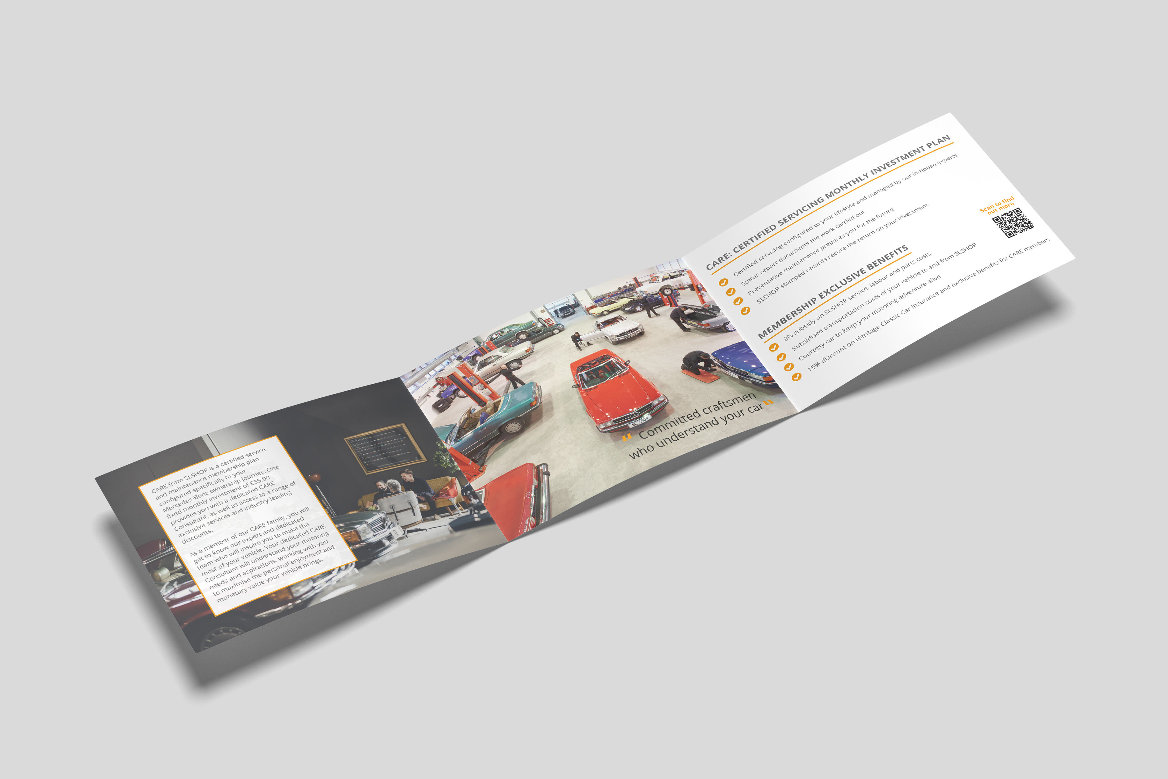 Tri-fold booklet for SL Shop, Stratford upon Avon