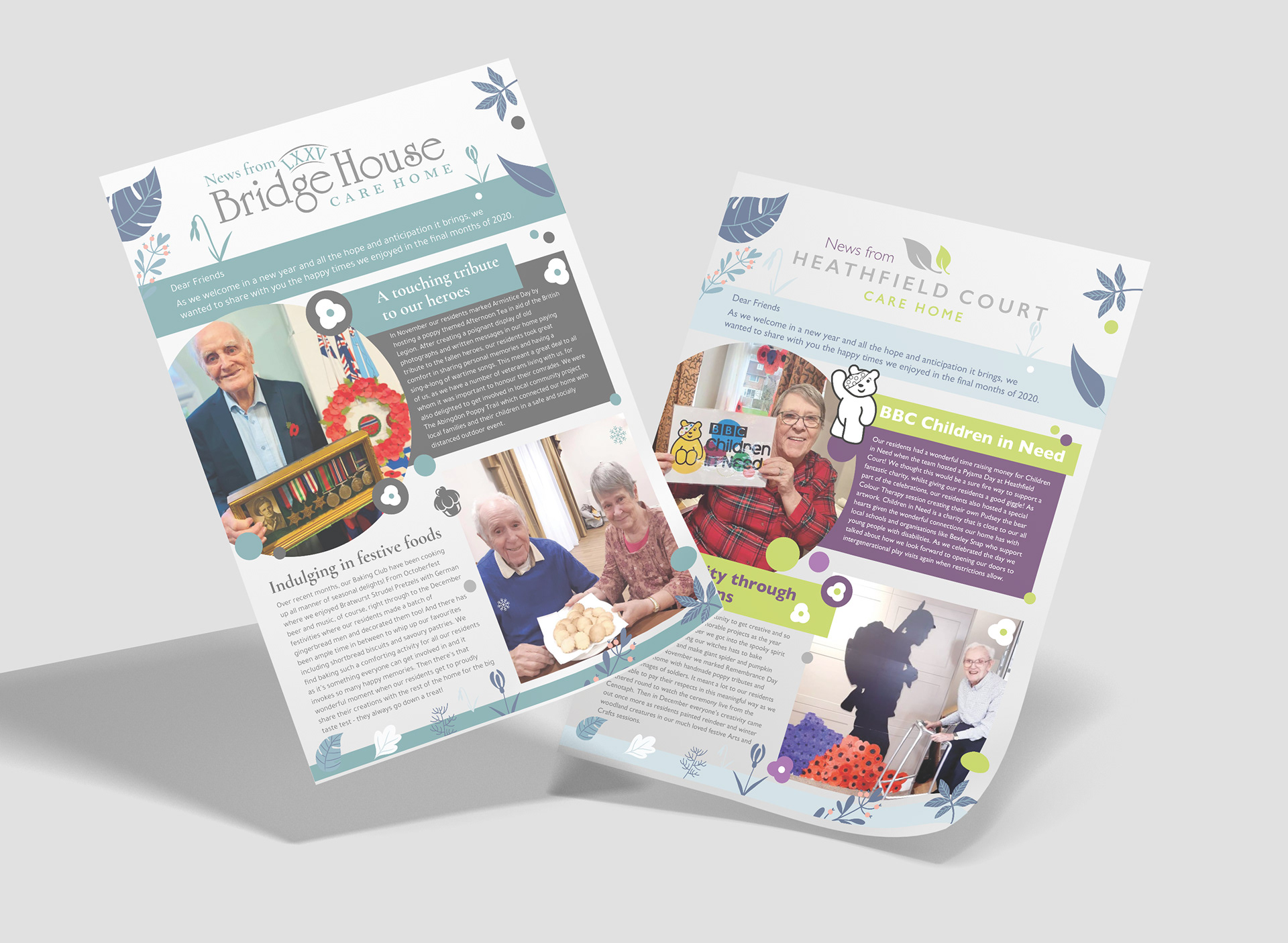 Newsletter design for Carebase